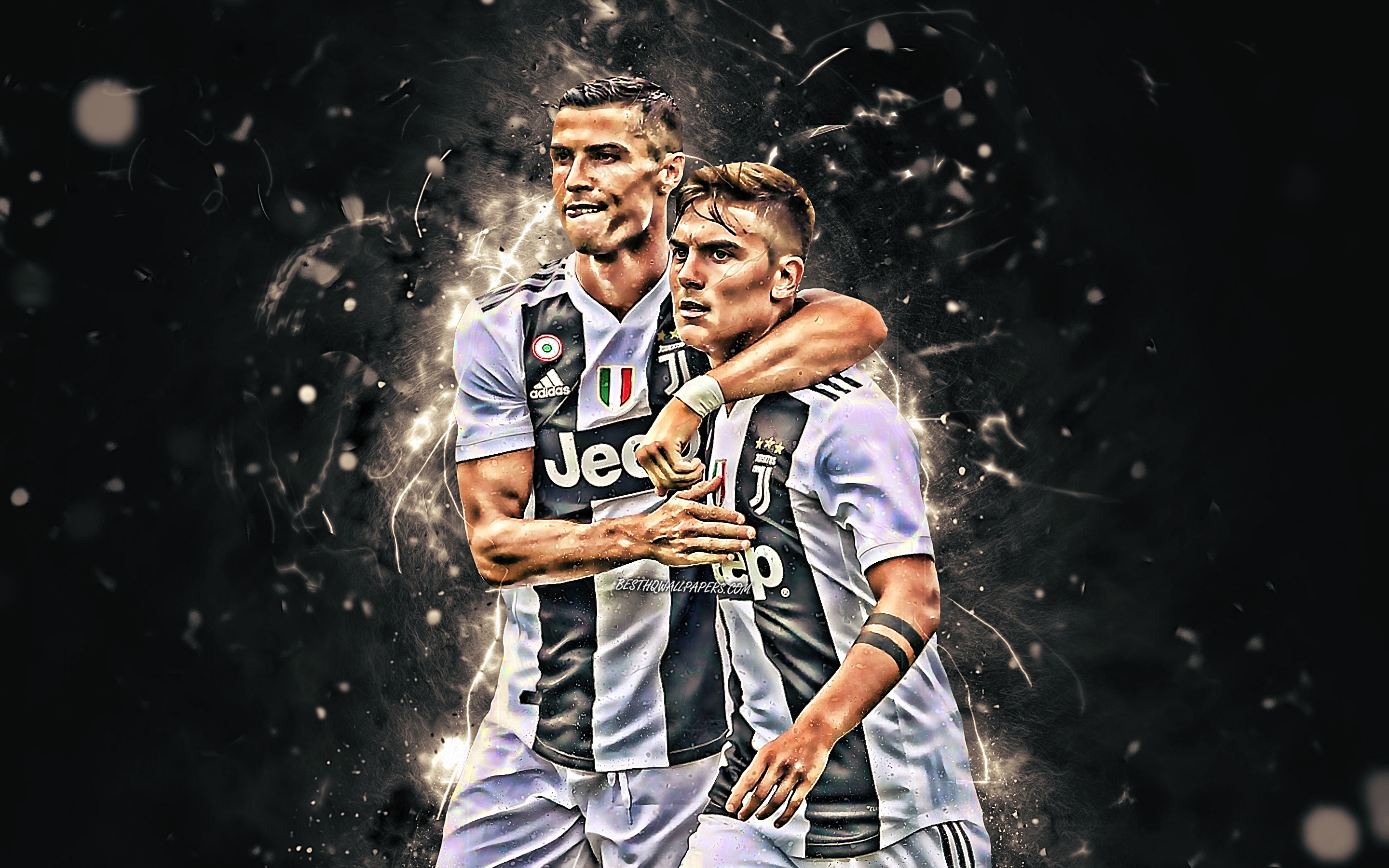 Download wallpaper Ronaldo and Dybala, Juve, football stars