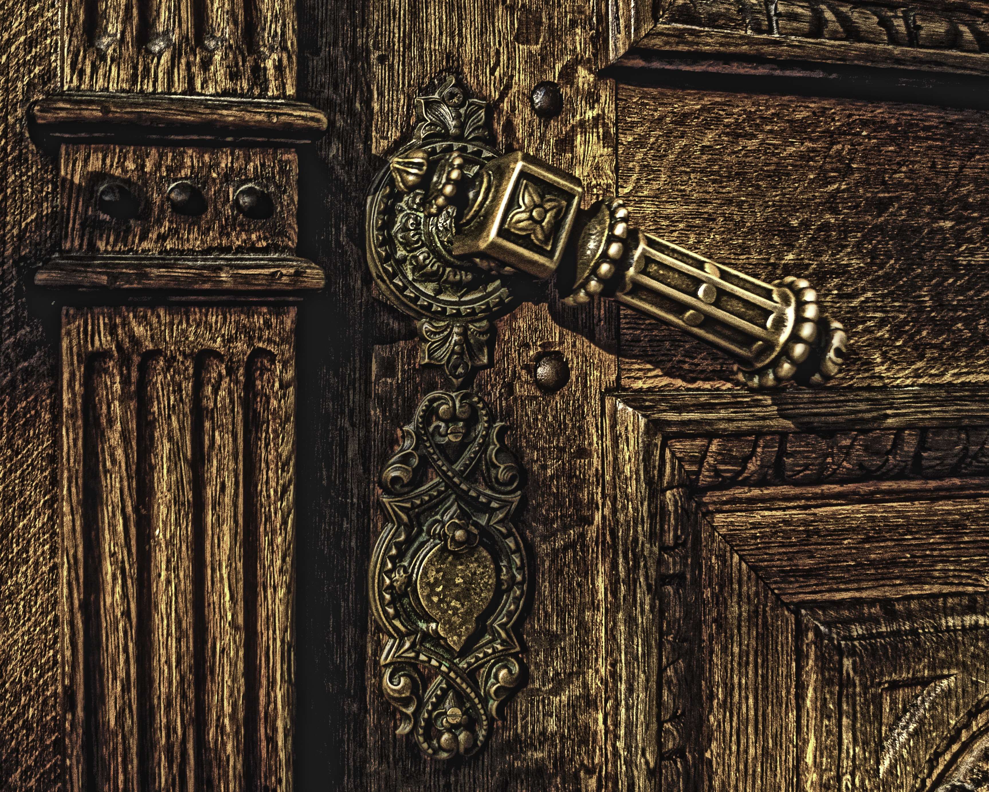 cathedral, church, door, iron, ljubljana, old church, old door, rust