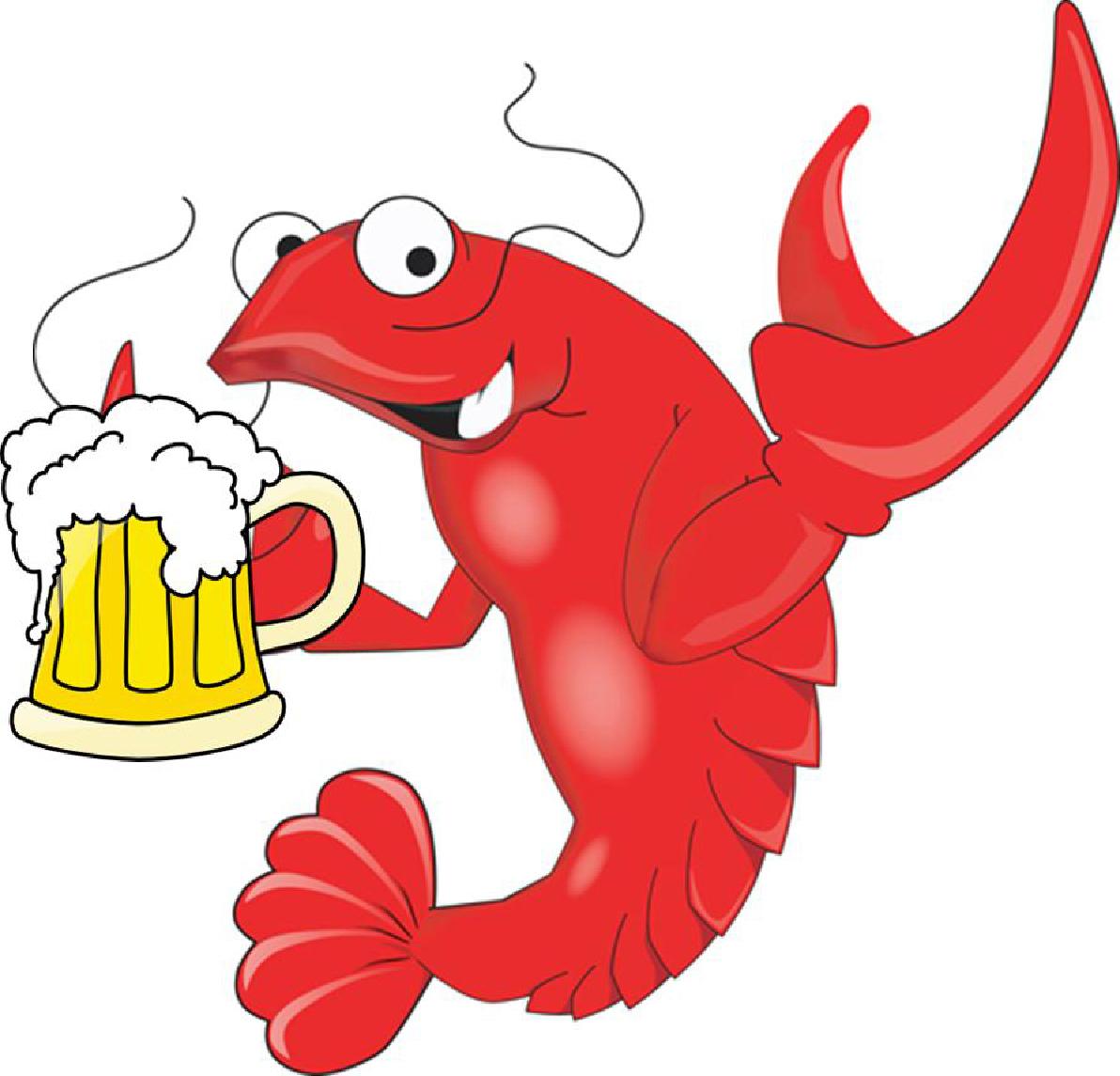 Crawfish Clipart Group with items