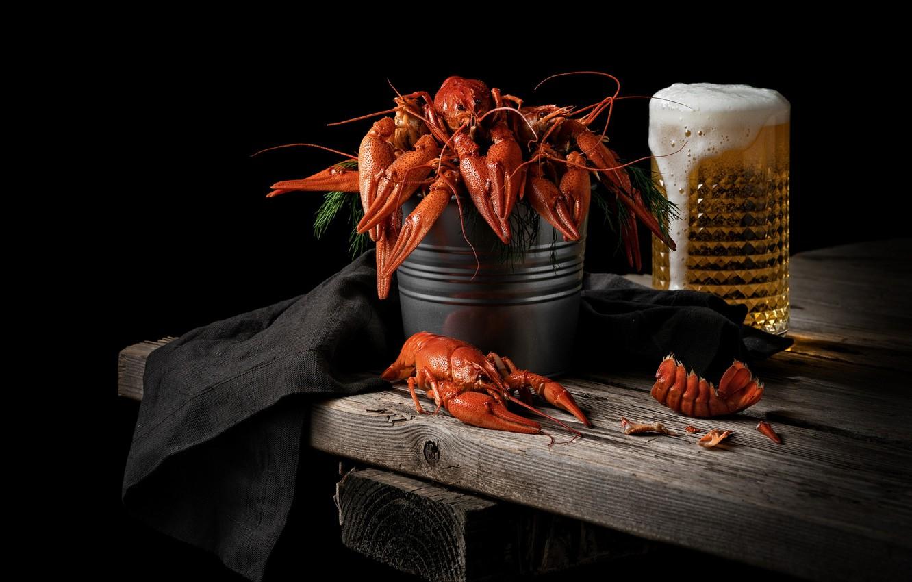 Wallpaper beer, cancers, crawfish with beer image for desktop, section еда