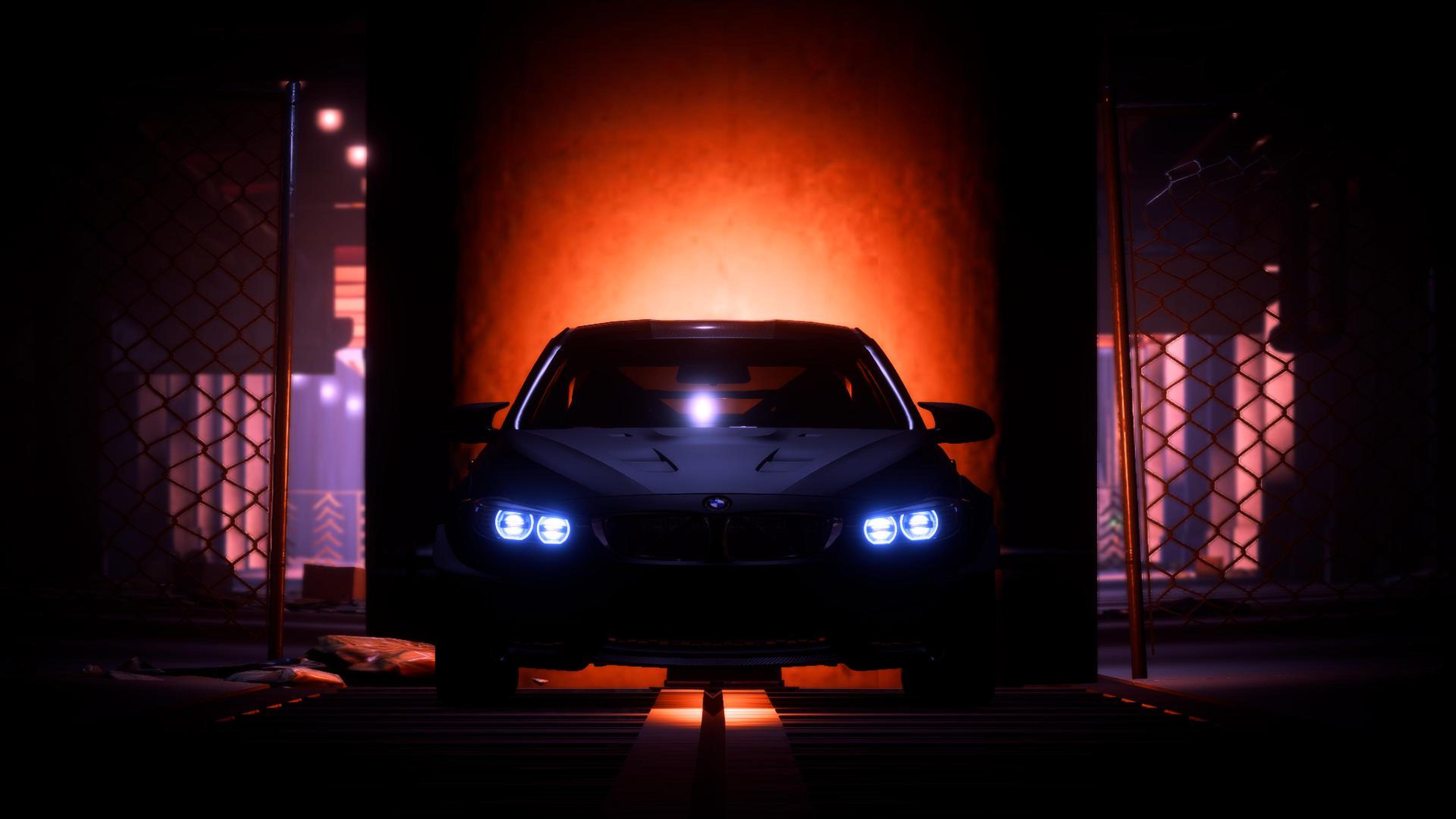 Download 3840x2400 wallpaper bmw, headlight, need for speed, video