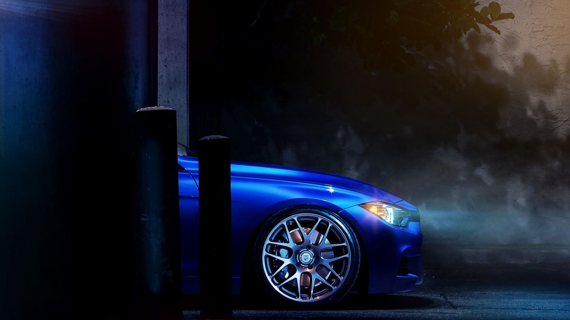 night, cars, rims, BMW 3 Series, headlights wallpaper