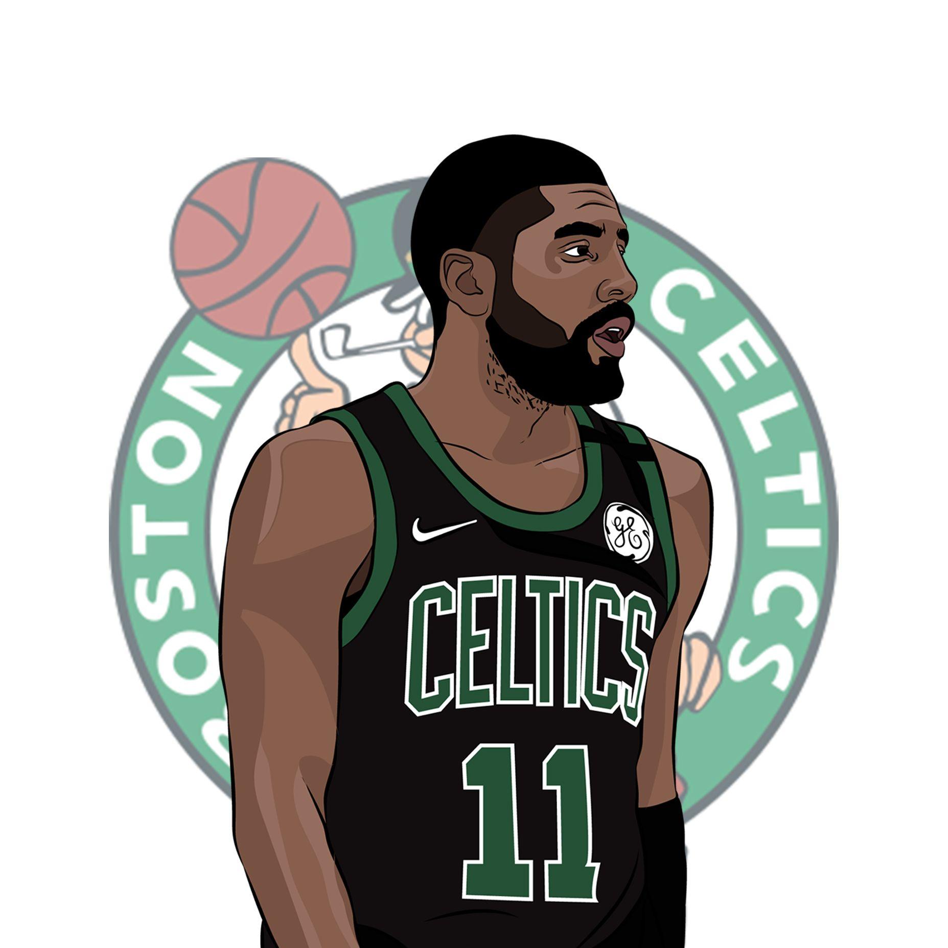 Kyrie Irving Cartoon Wallpaper Celtics