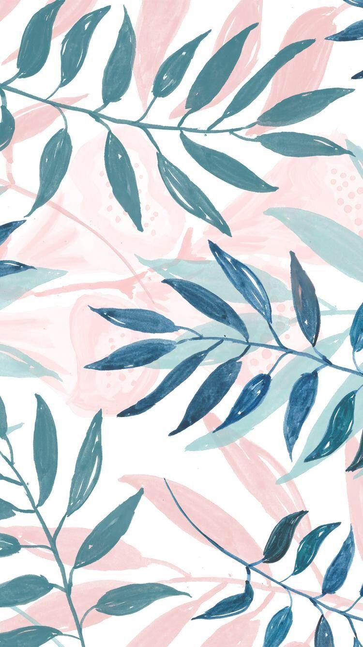 Spring summer floral leaves palm. iPhone Background in 2019