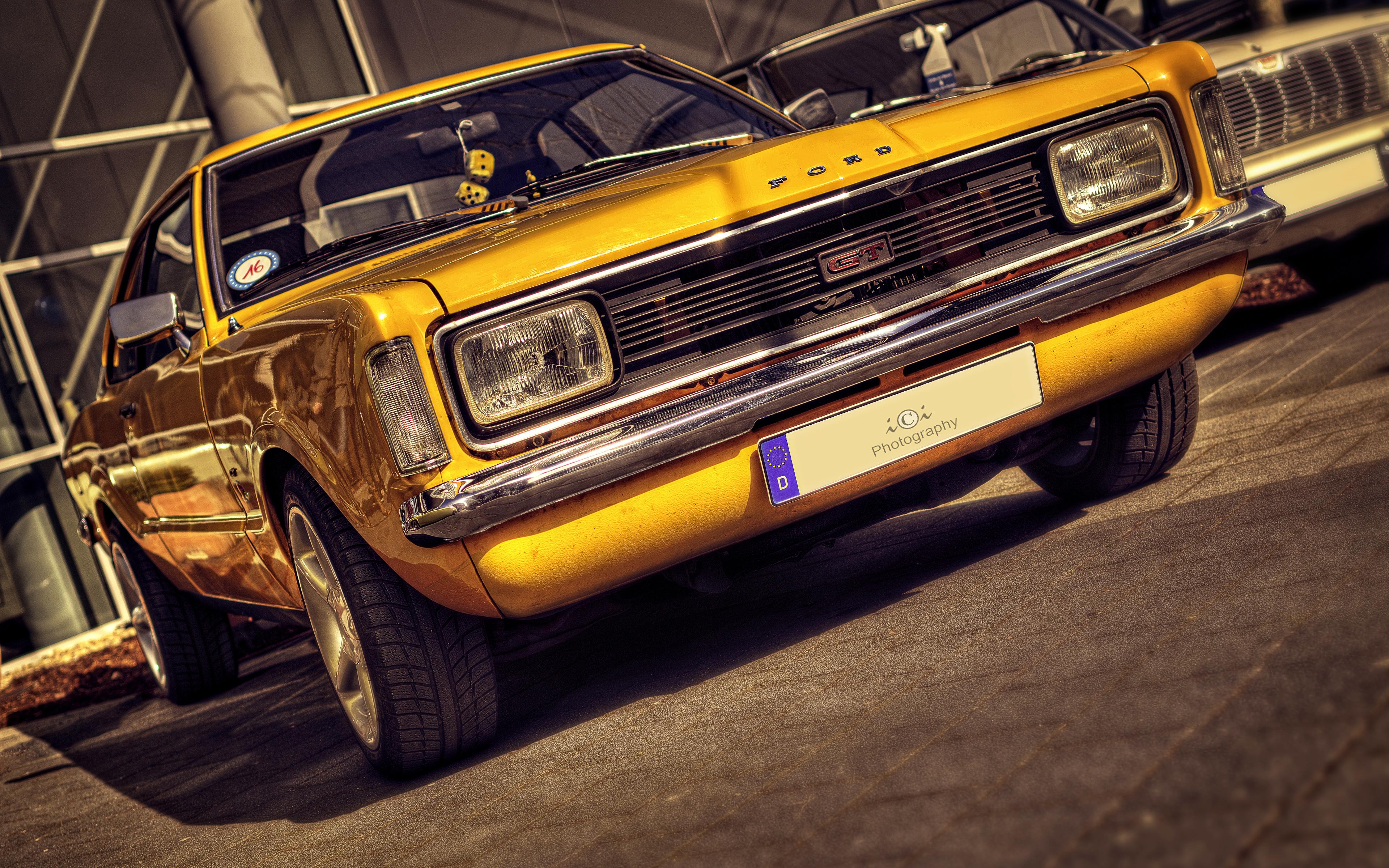 image Ford TAUNUS GT Yellow Cars Front 3840x2400