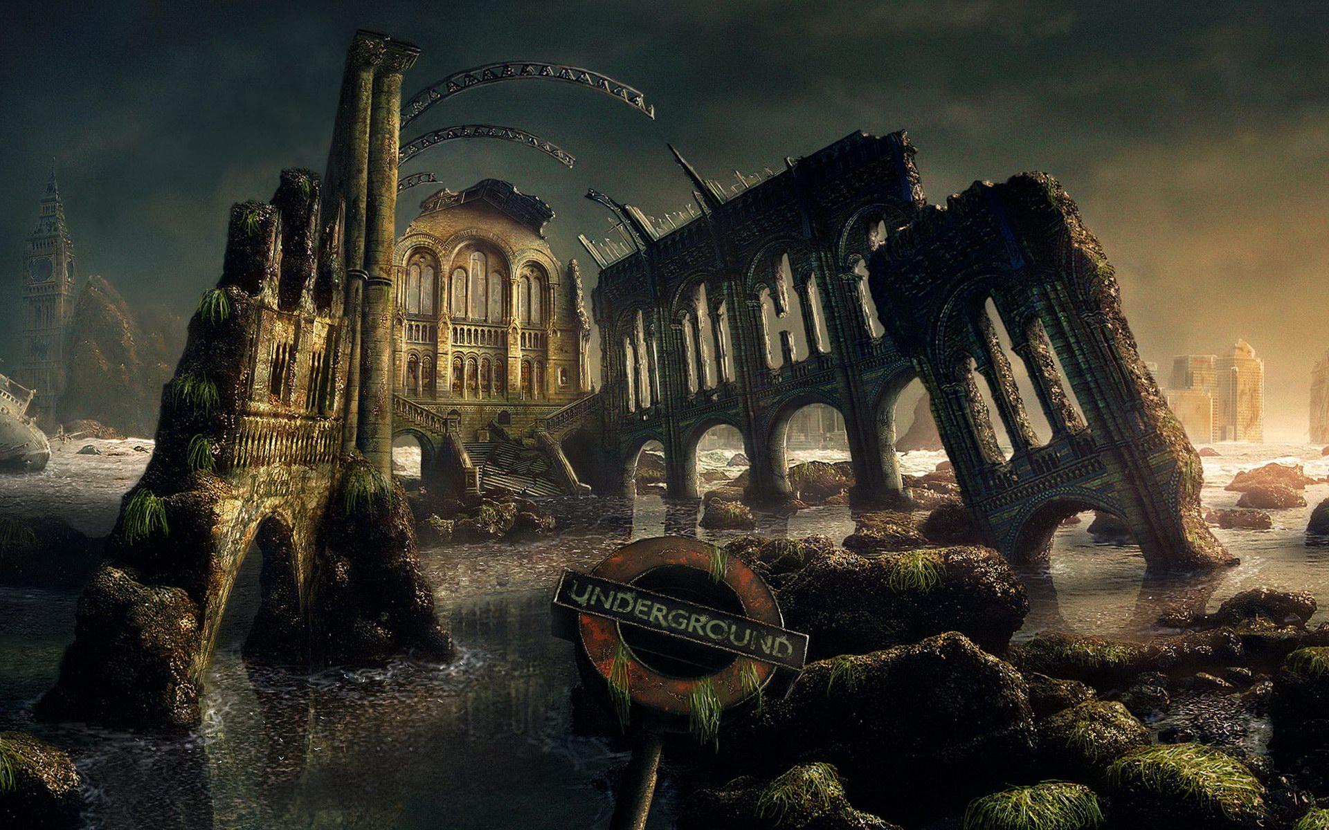 post apocalyptic, London, Underground Wallpaper HD / Desktop