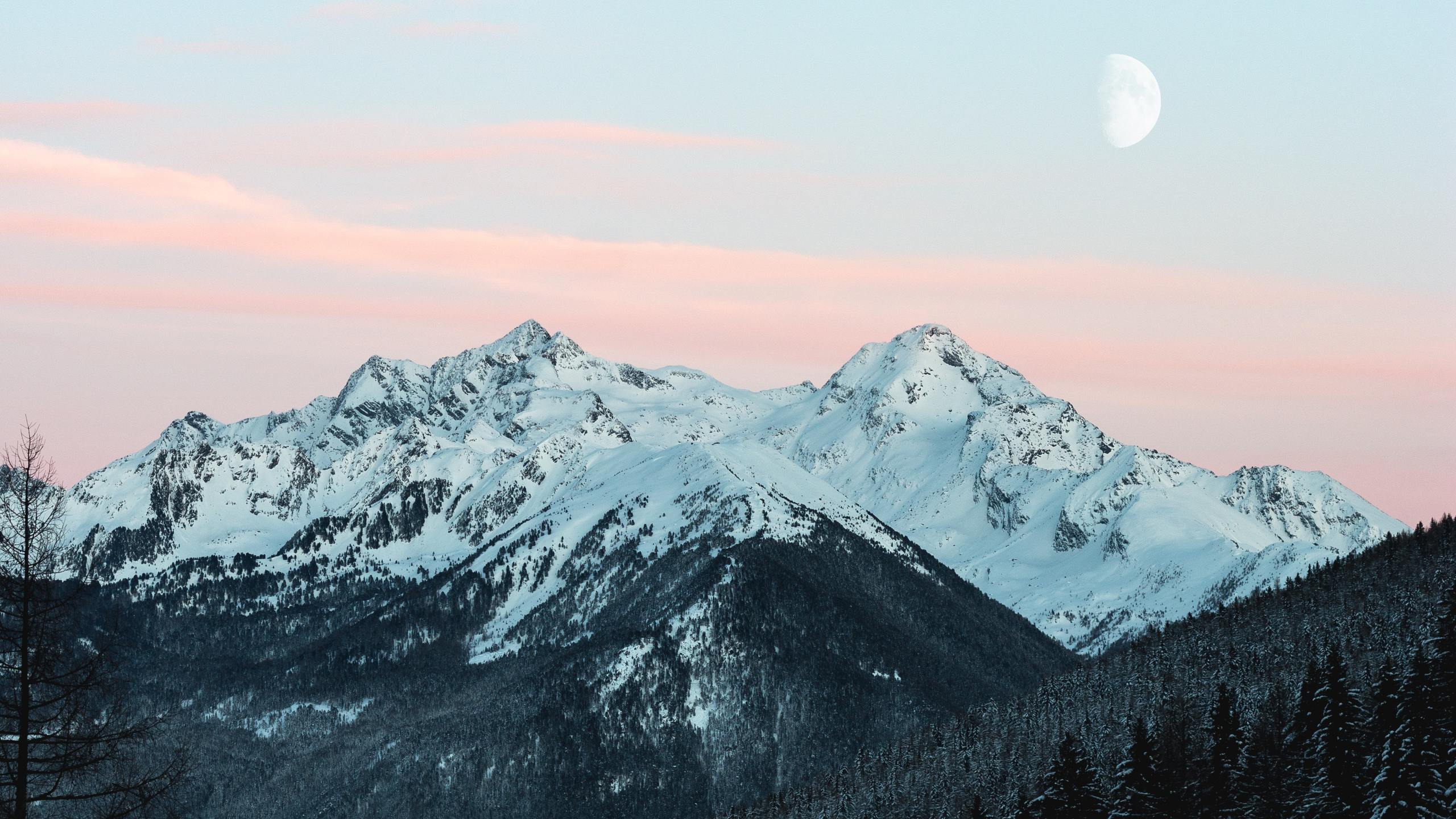 Cold Daylight Mountains Landscape 4k 1440P Resolution HD