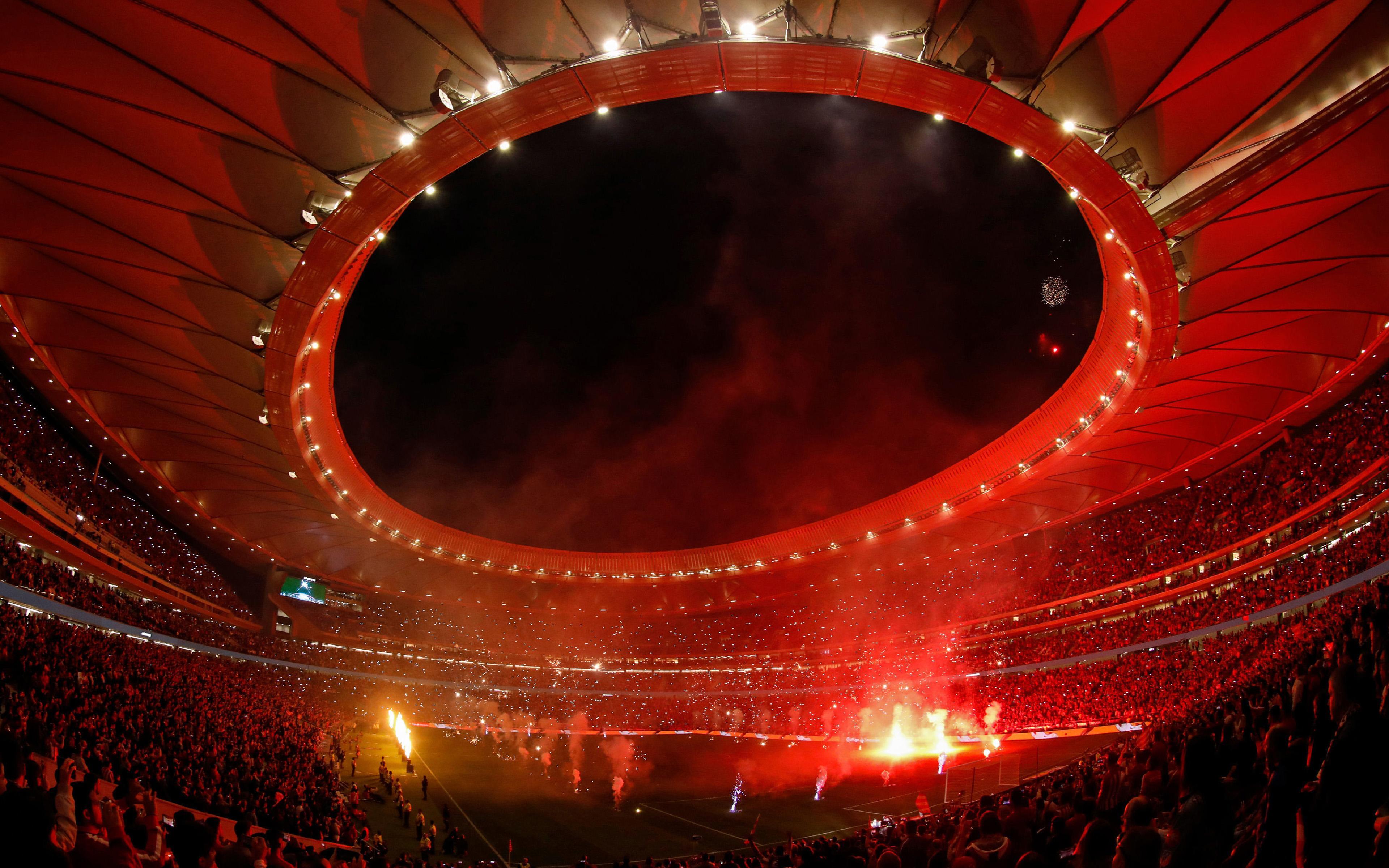 Download wallpaper Wanda Metropolitano, 4k, new football stadium