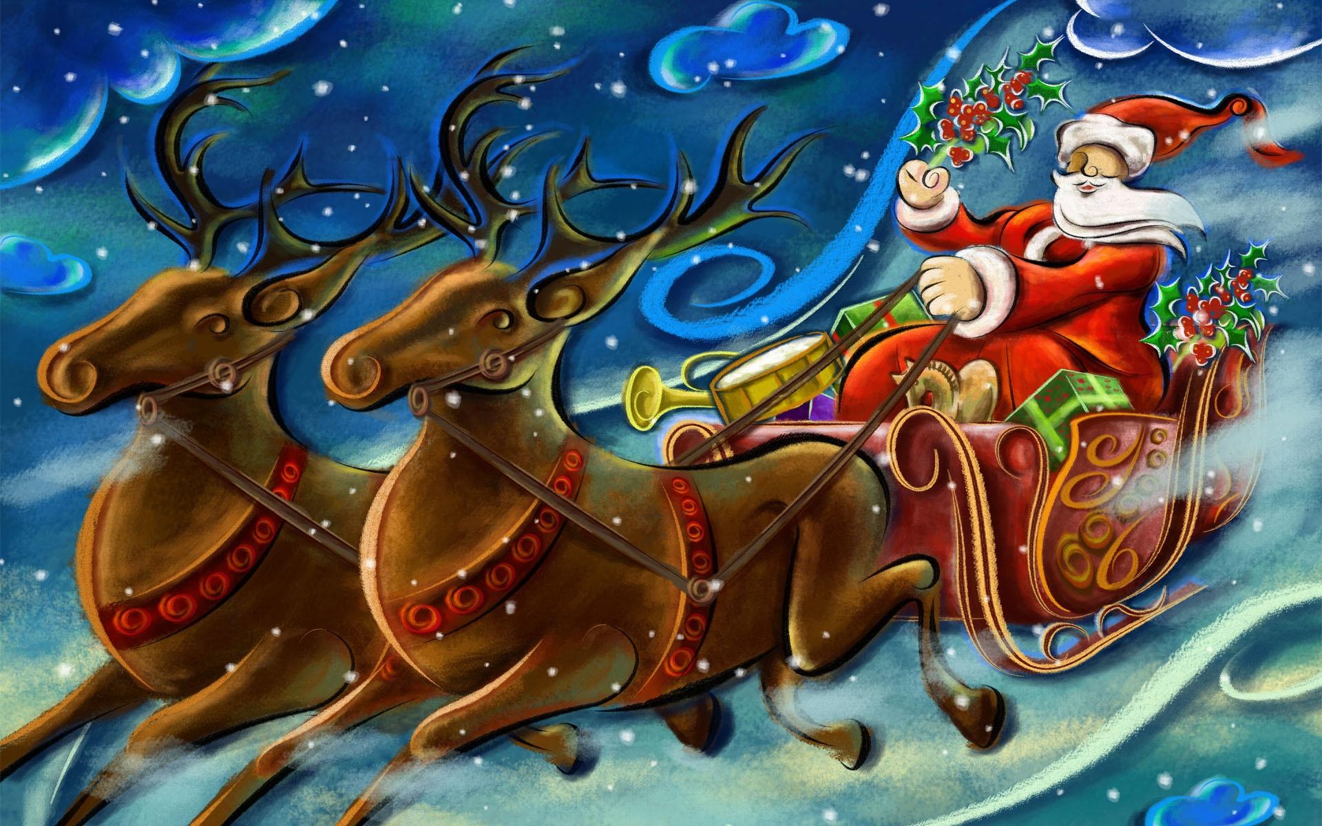 Santa Clause Creative Art Work Wallpaper in jpg format for free