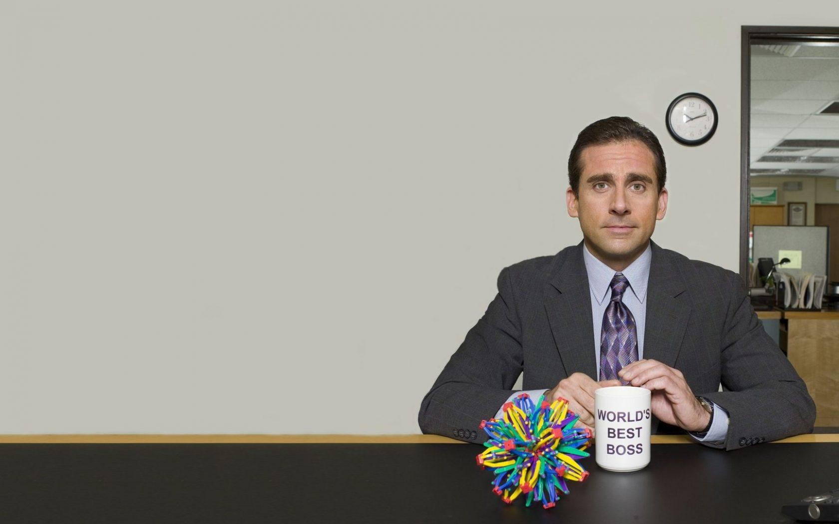 HD Wallpaper Of Michael Scott And His World's Best Boss Cup