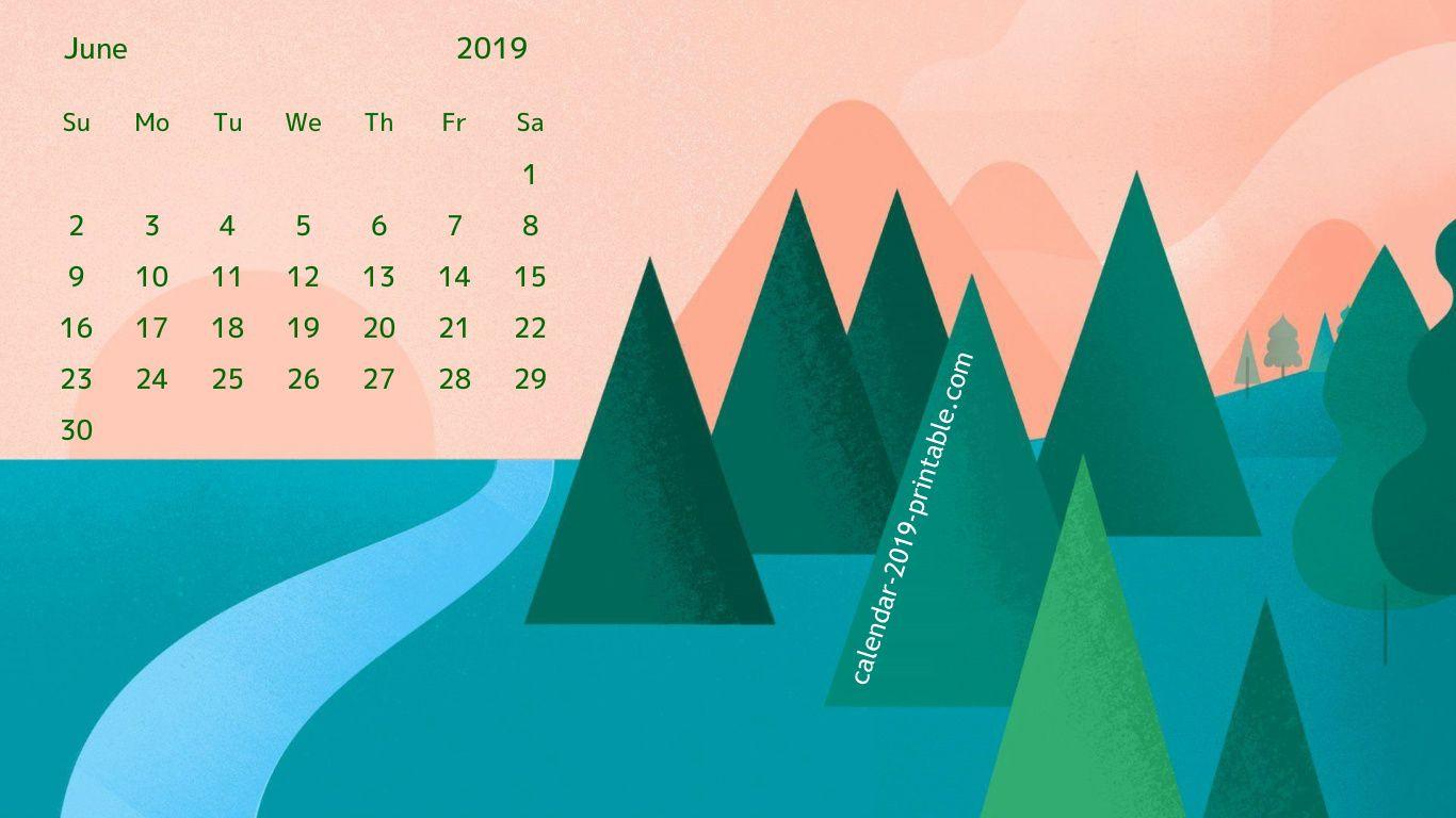 free june 2019 calendar wallpaper. Calendar 2019 Wallpaper in 2019