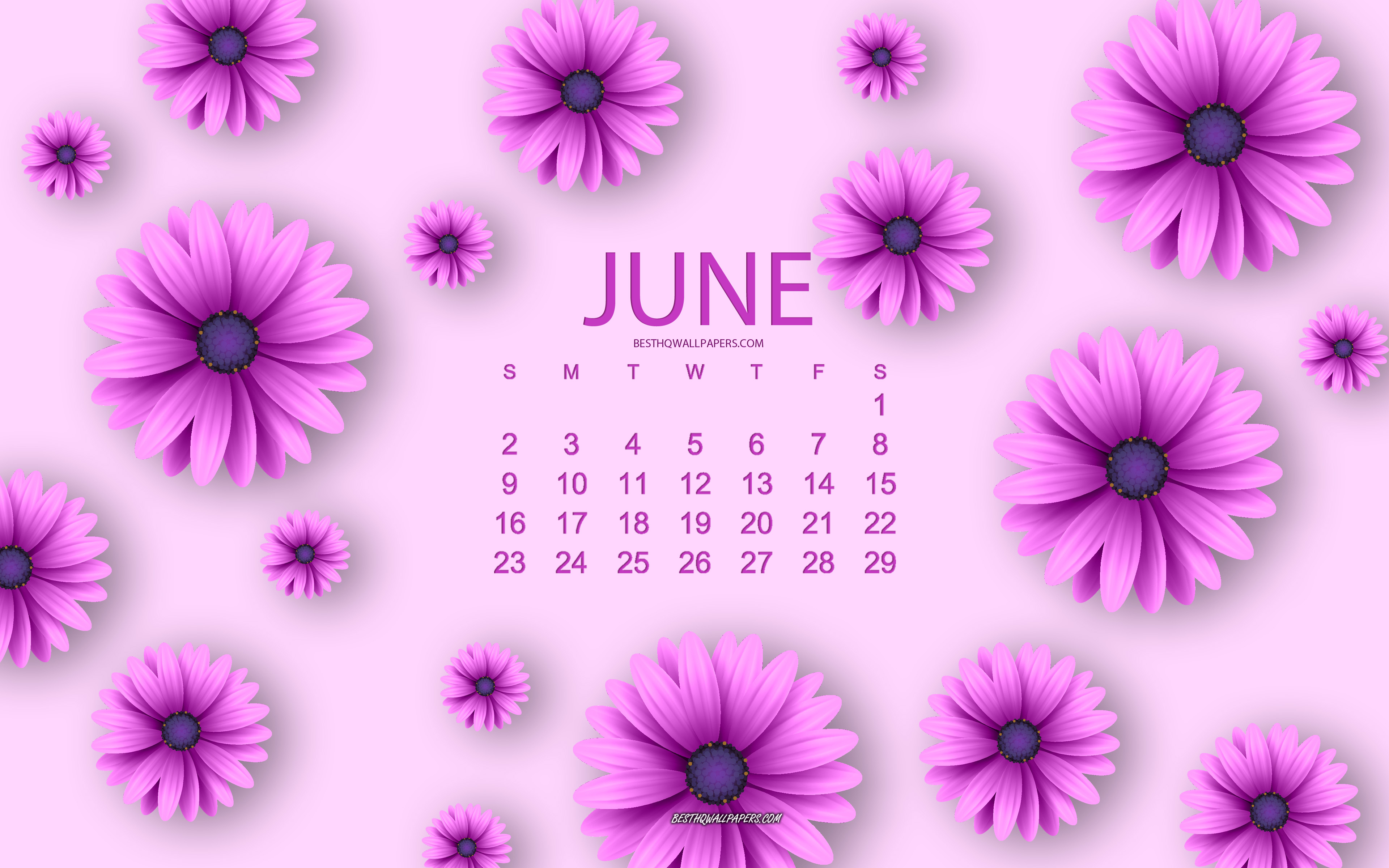 June 2019 Calendar Wallpapers Wallpaper Cave