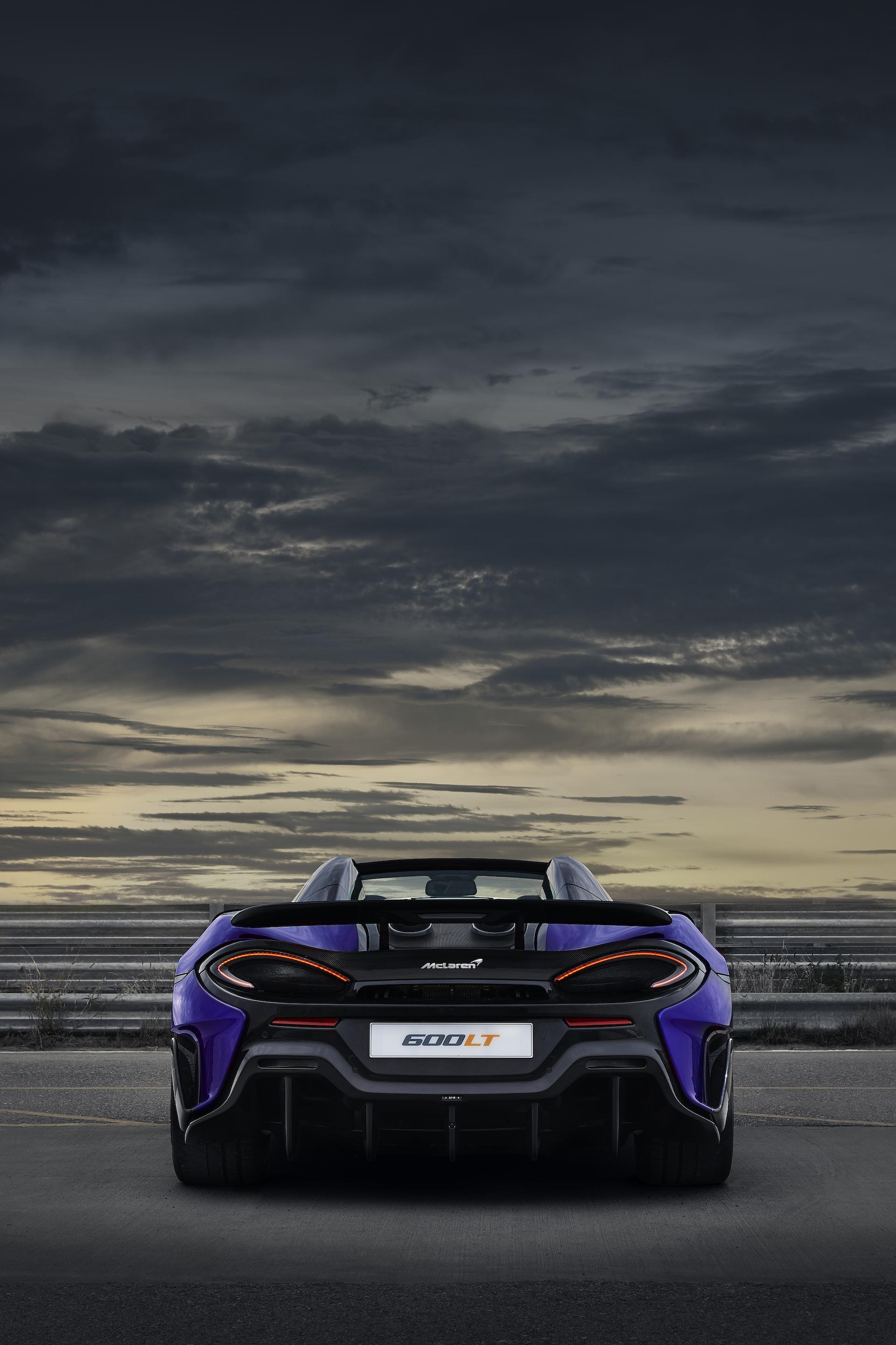McLaren 600LT Spider (Color: Lantana Purple) Rear Wallpaper