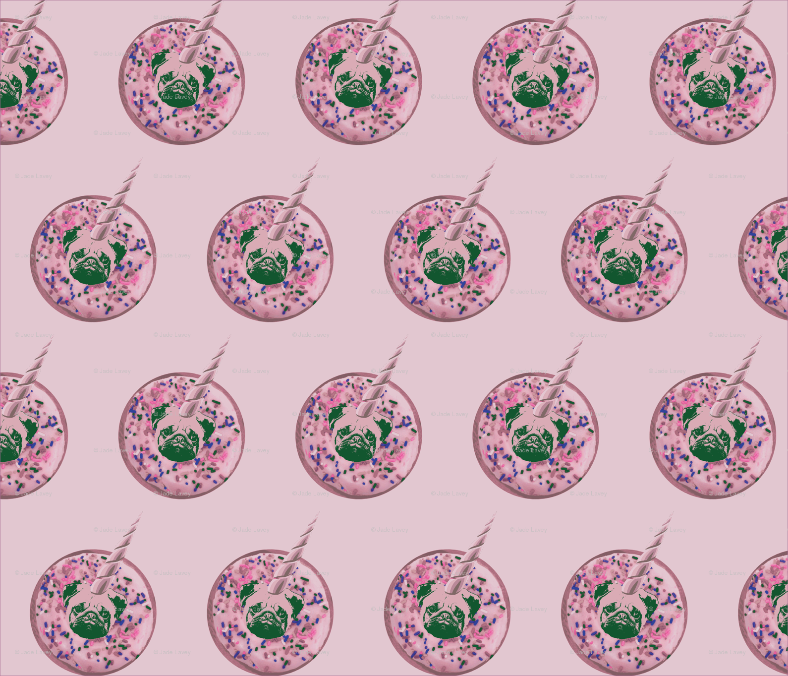 Pugicorn Donuts wallpaper