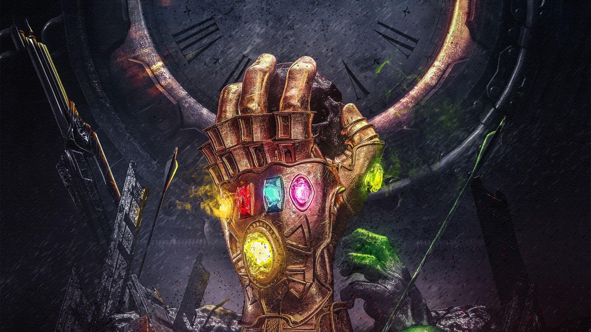 Download wallpaper of Infinity Gauntlet, Thanos, Infinity Stones