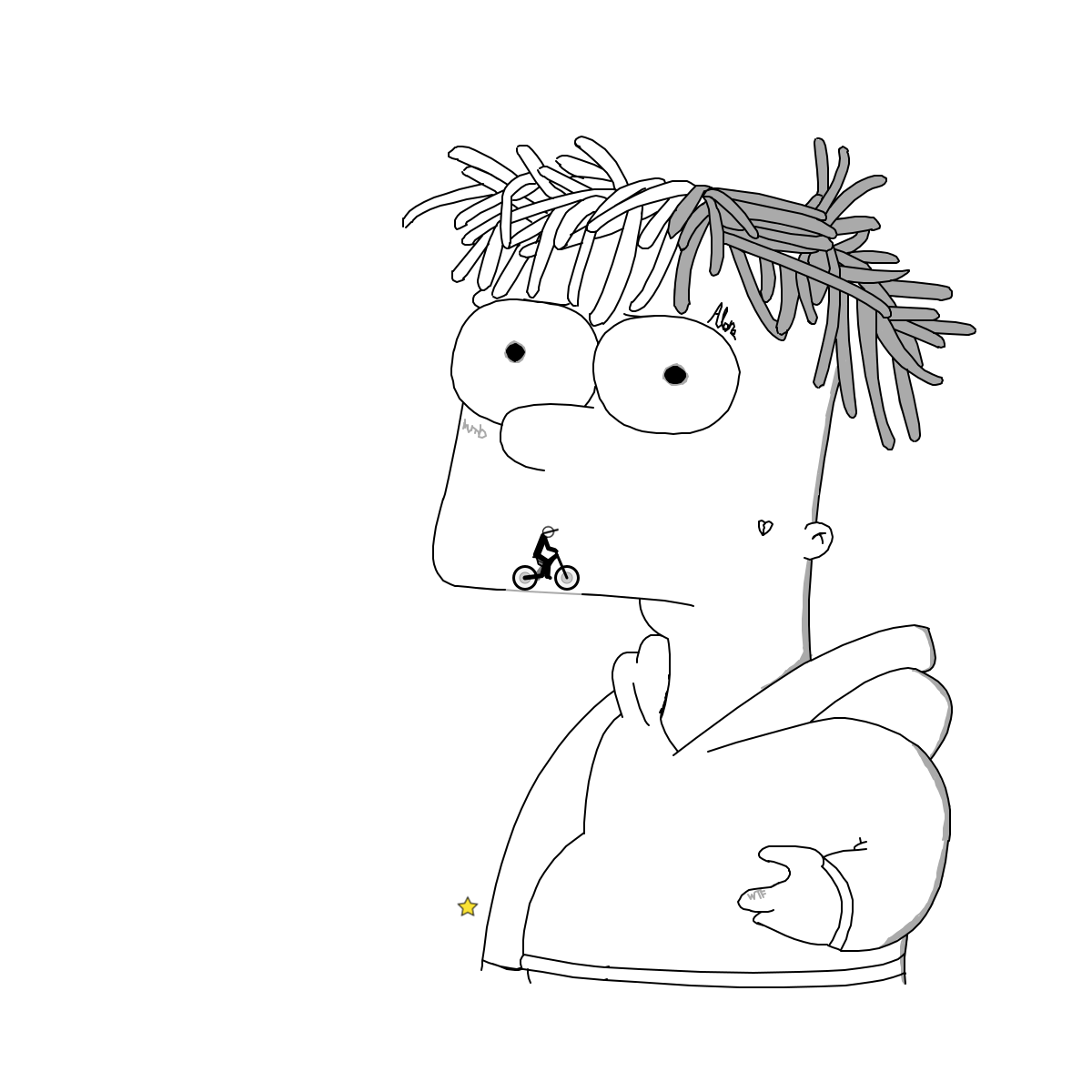 XXXTENTACION x BART SIMPSON by Inversely.