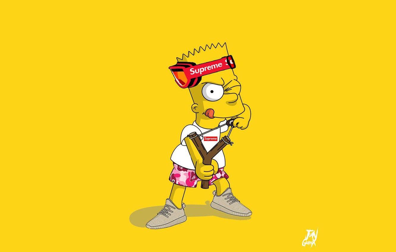 Download Sneaking Supreme Bart Simpson Wallpaper