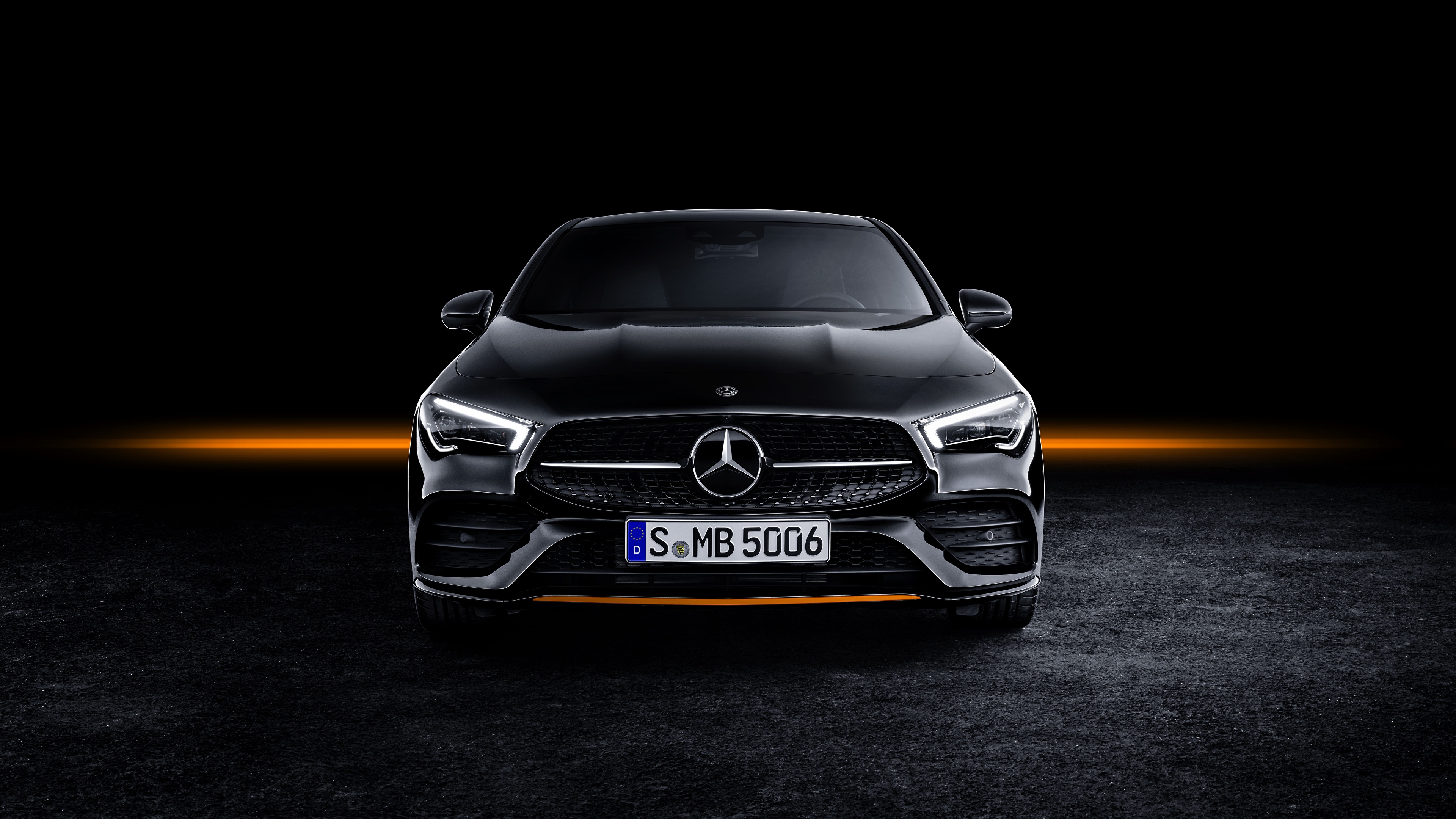 Wallpaper Mercedes Benz CLA AMG Line 2019 Edition Orange 3840x2160