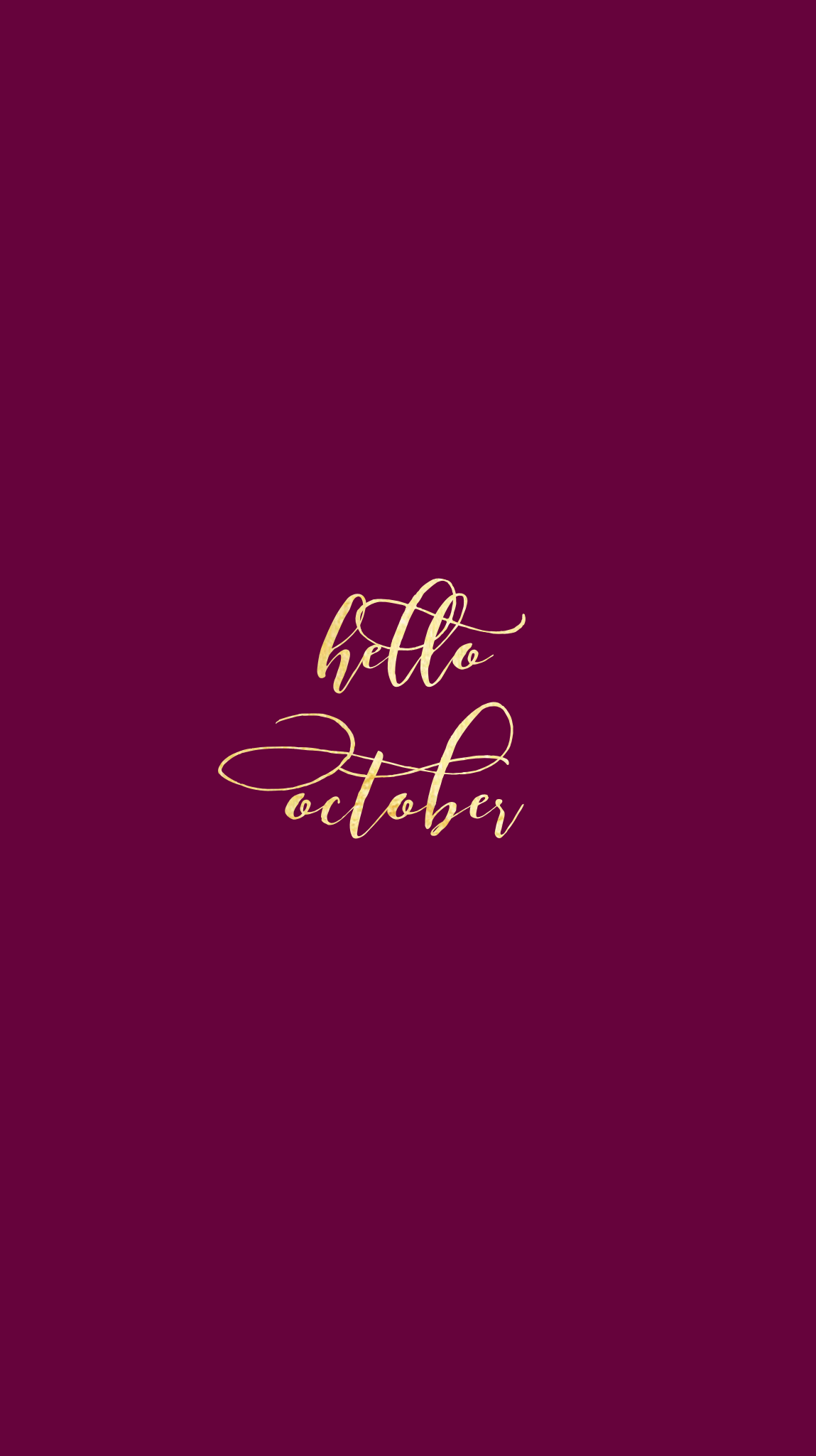 Pretty Positivity™ ♚October Quote IPhone Wallpaper. Calligraphy Edit