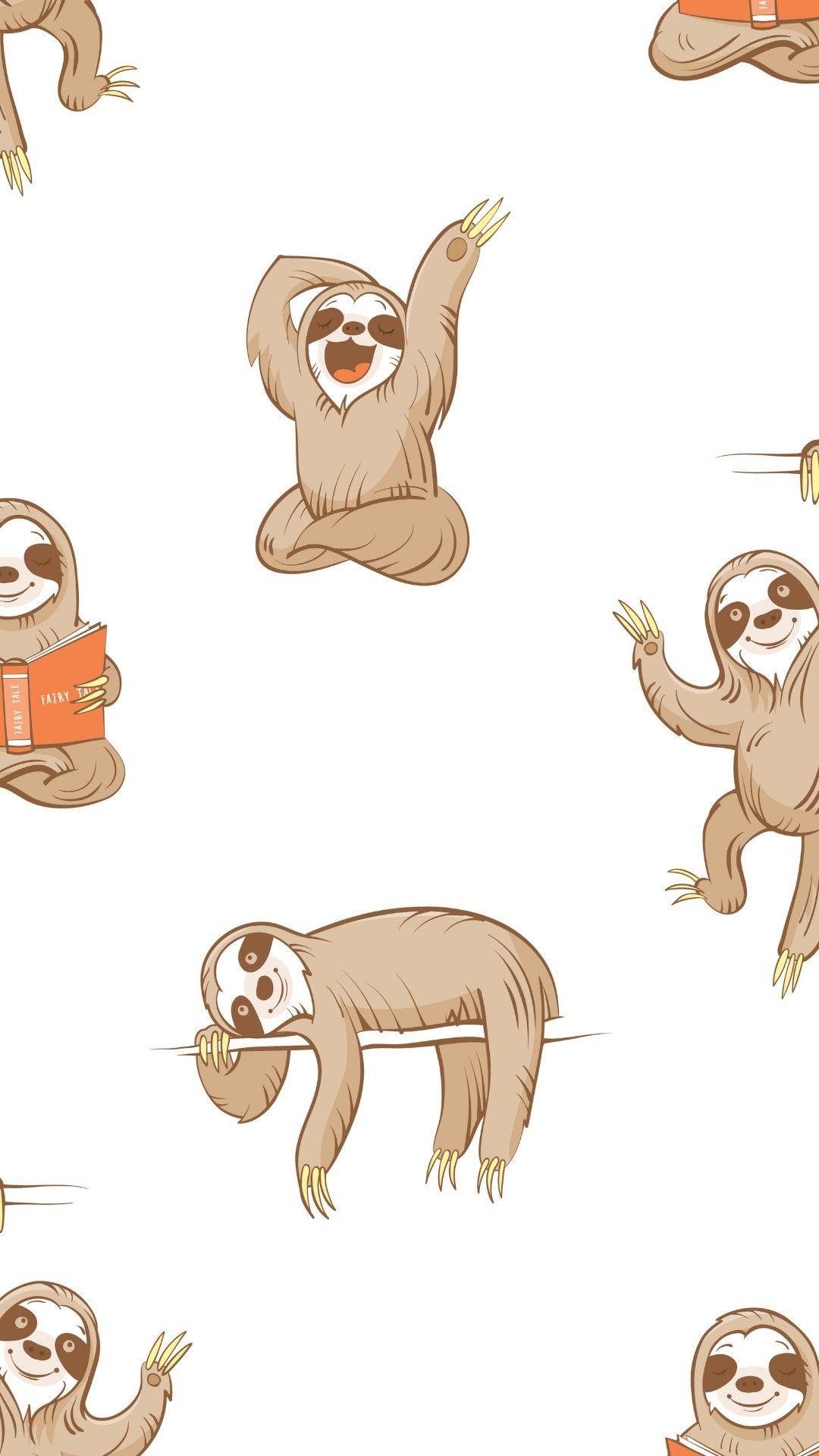 Phone Background. Phone background patterns, Sloth