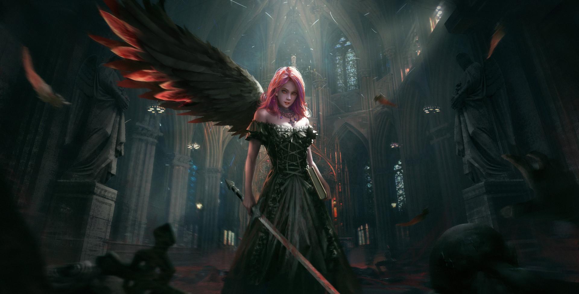 Dark Angel, HD Fantasy Girls, 4k Wallpaper, Image, Background