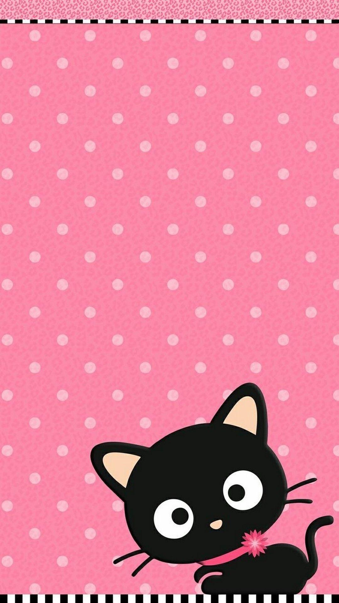 Animated Cat Pink Android Wallpaper. Android Wallpaper. Pink