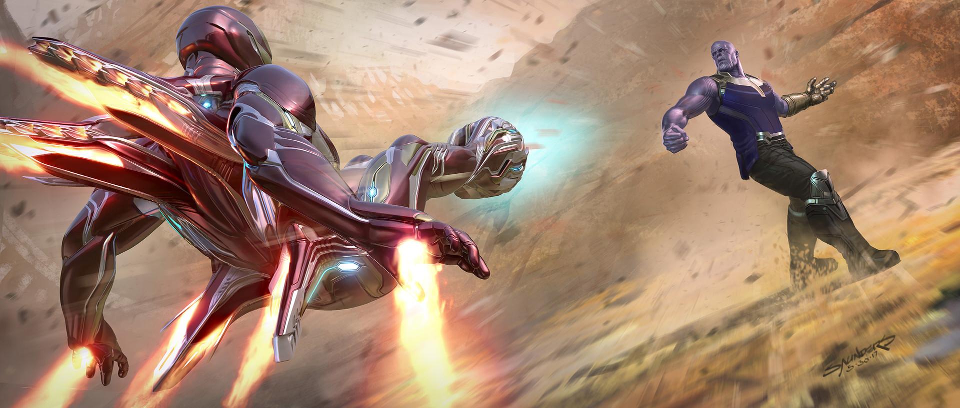 Avengers: Infinity War (2017) Man Mk50 vs. Thanos on Titan