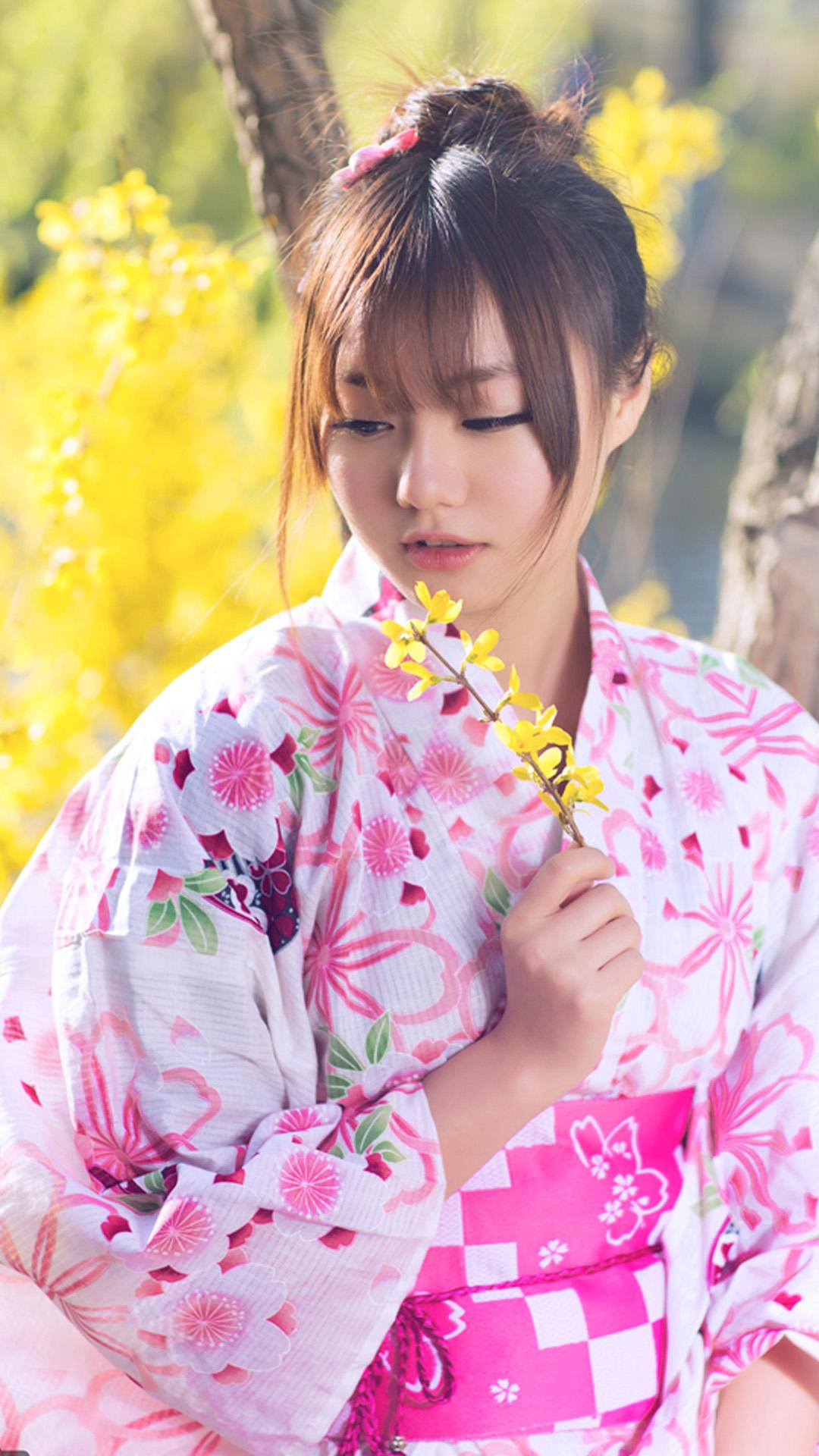 Cute Japanese girl Android wallpaper HD wallpaper