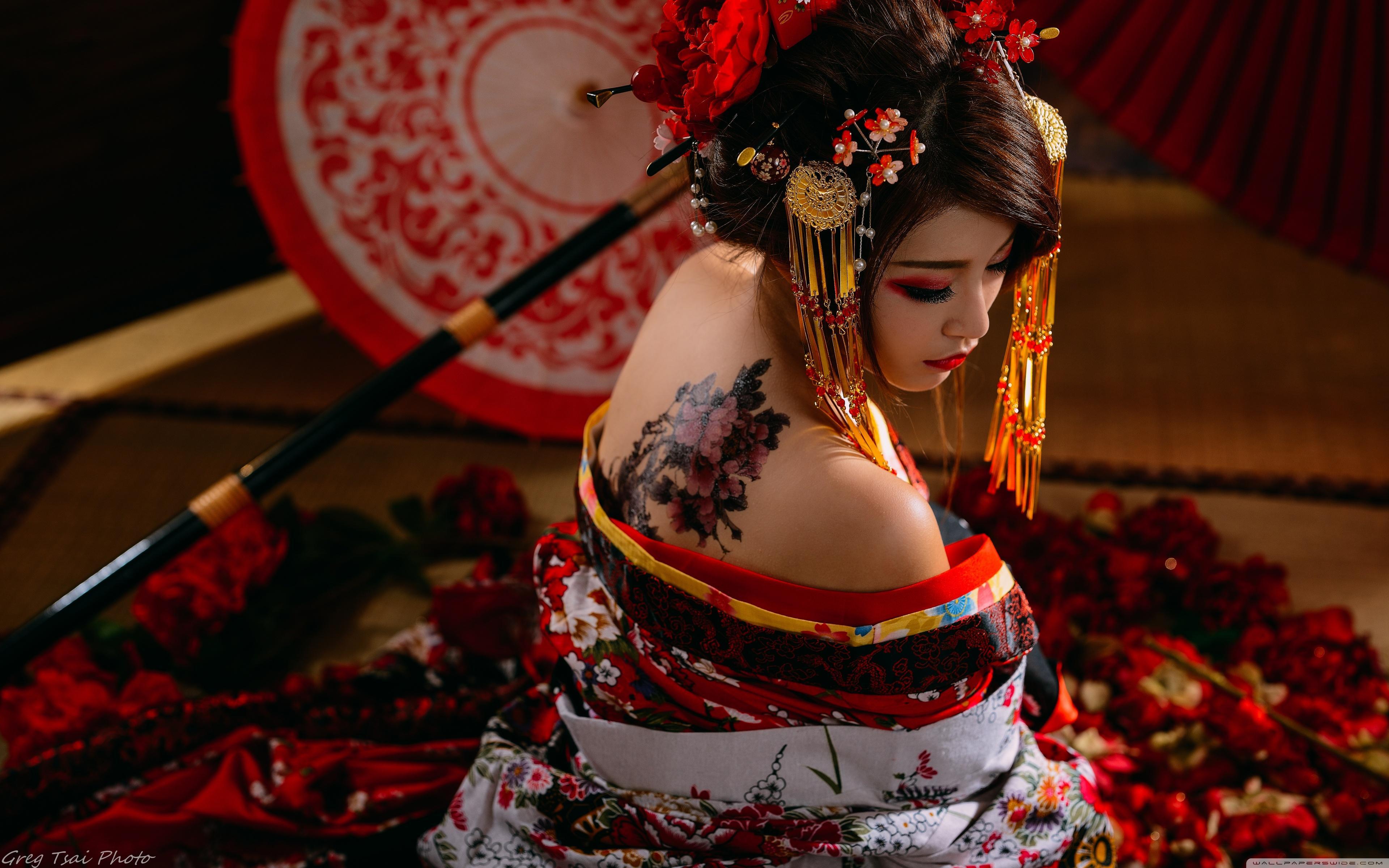 Traditional Japanese Woman Tattoo ❤ 4K HD Desktop Wallpaper for 4K