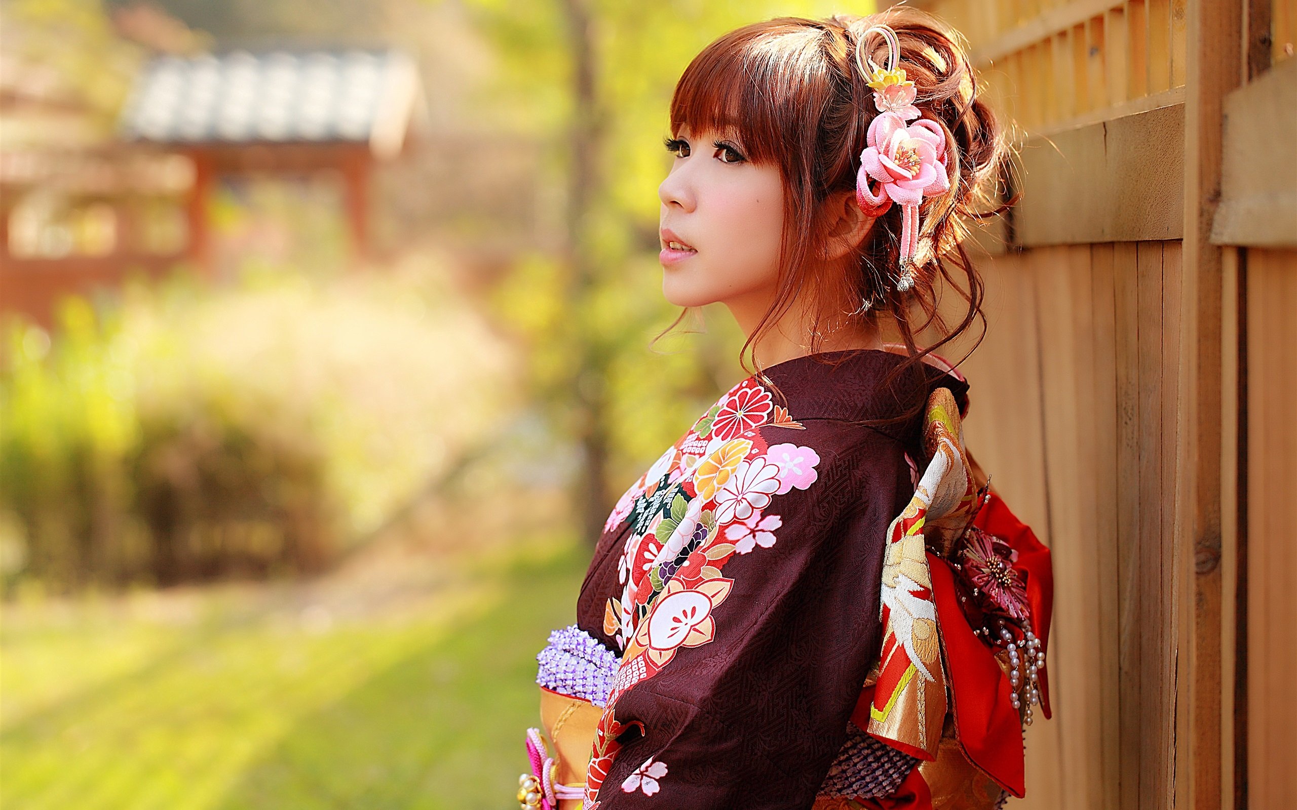 Wallpaper Japanese girl, Asian, kimono clothes 2560x1600 HD Picture