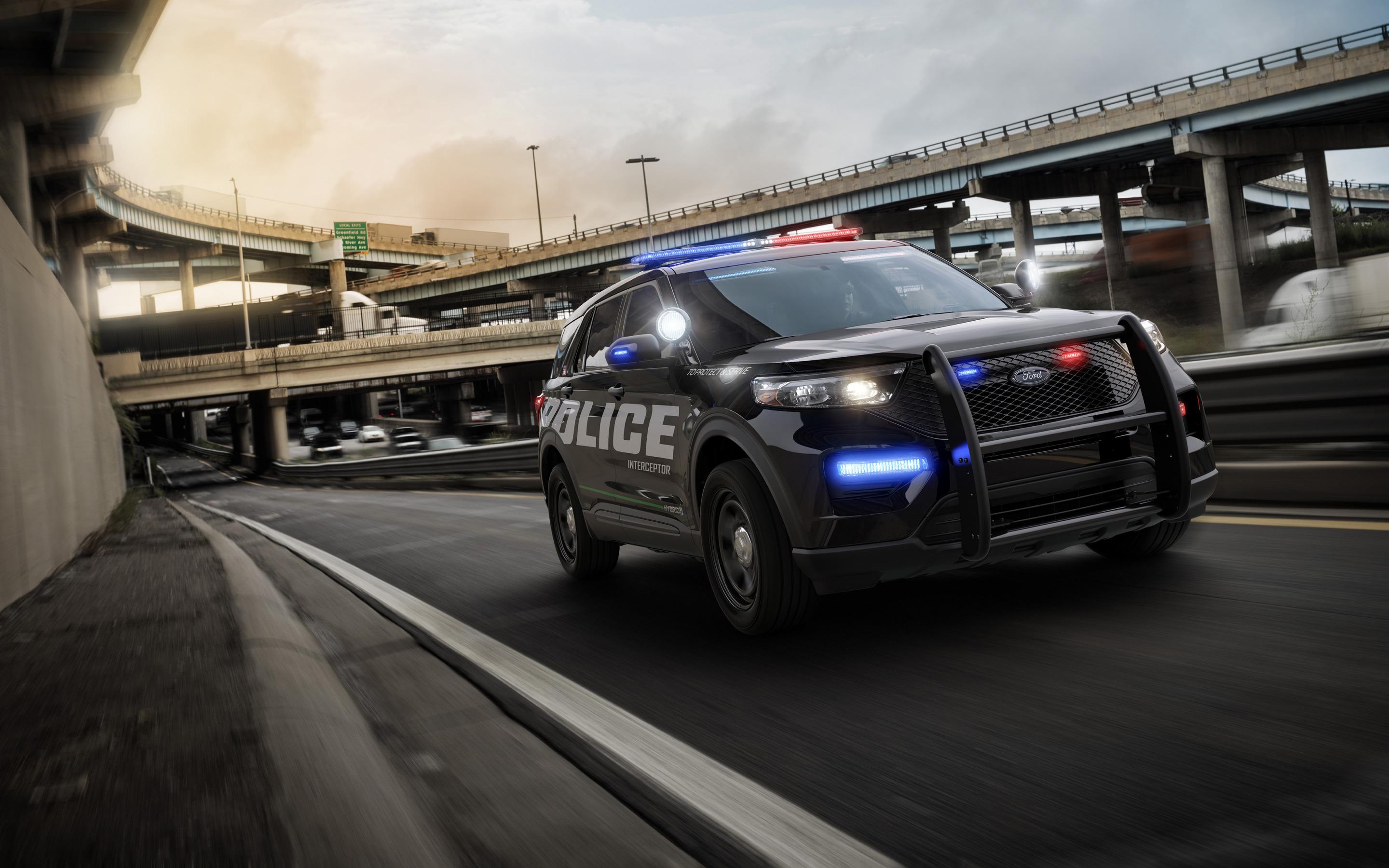 Download wallpaper 2020, Ford Explorer, Police Interceptor Utility