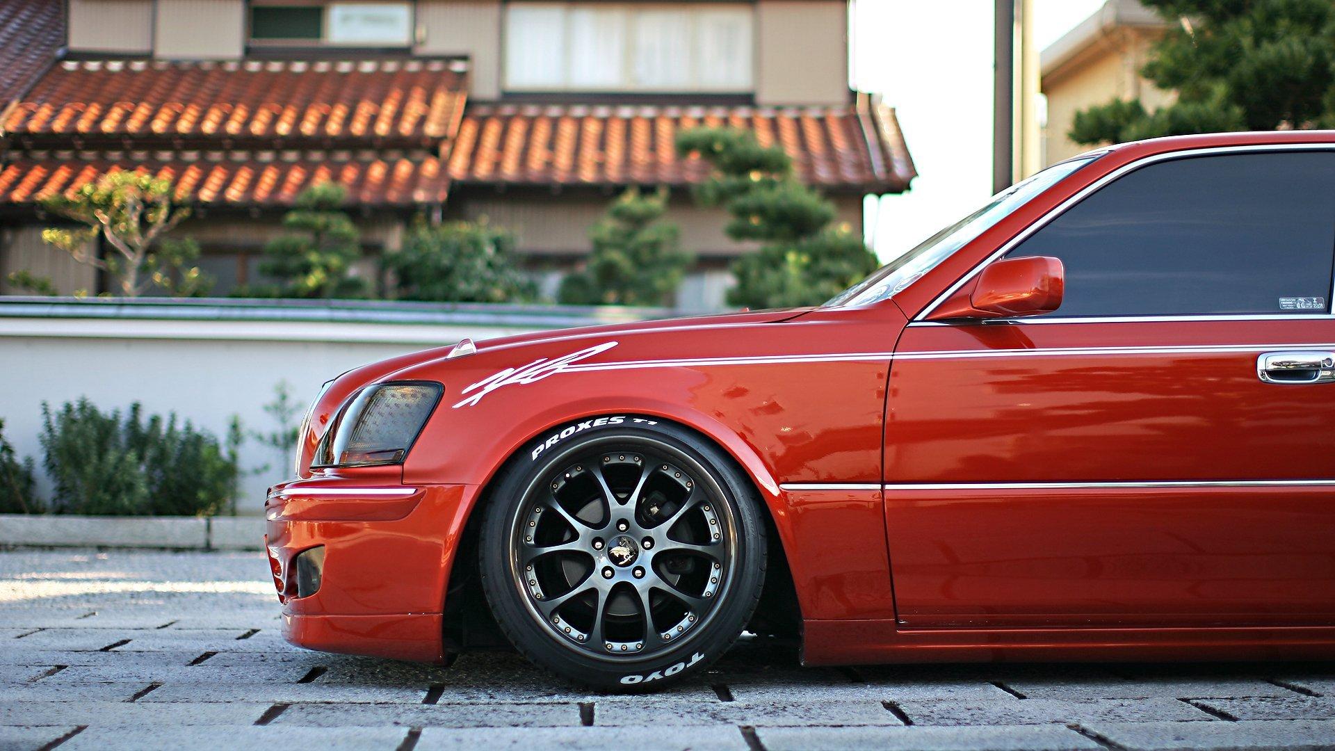 toyota crown majesta tuning japanese vip style wheels rims red HD