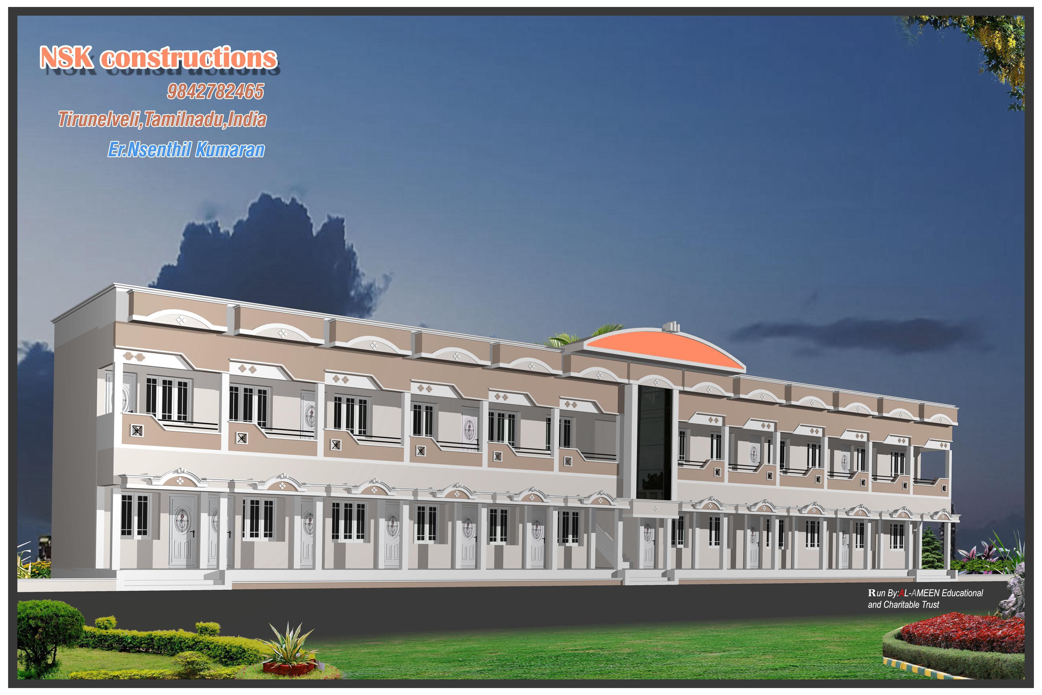 Elevation of school building