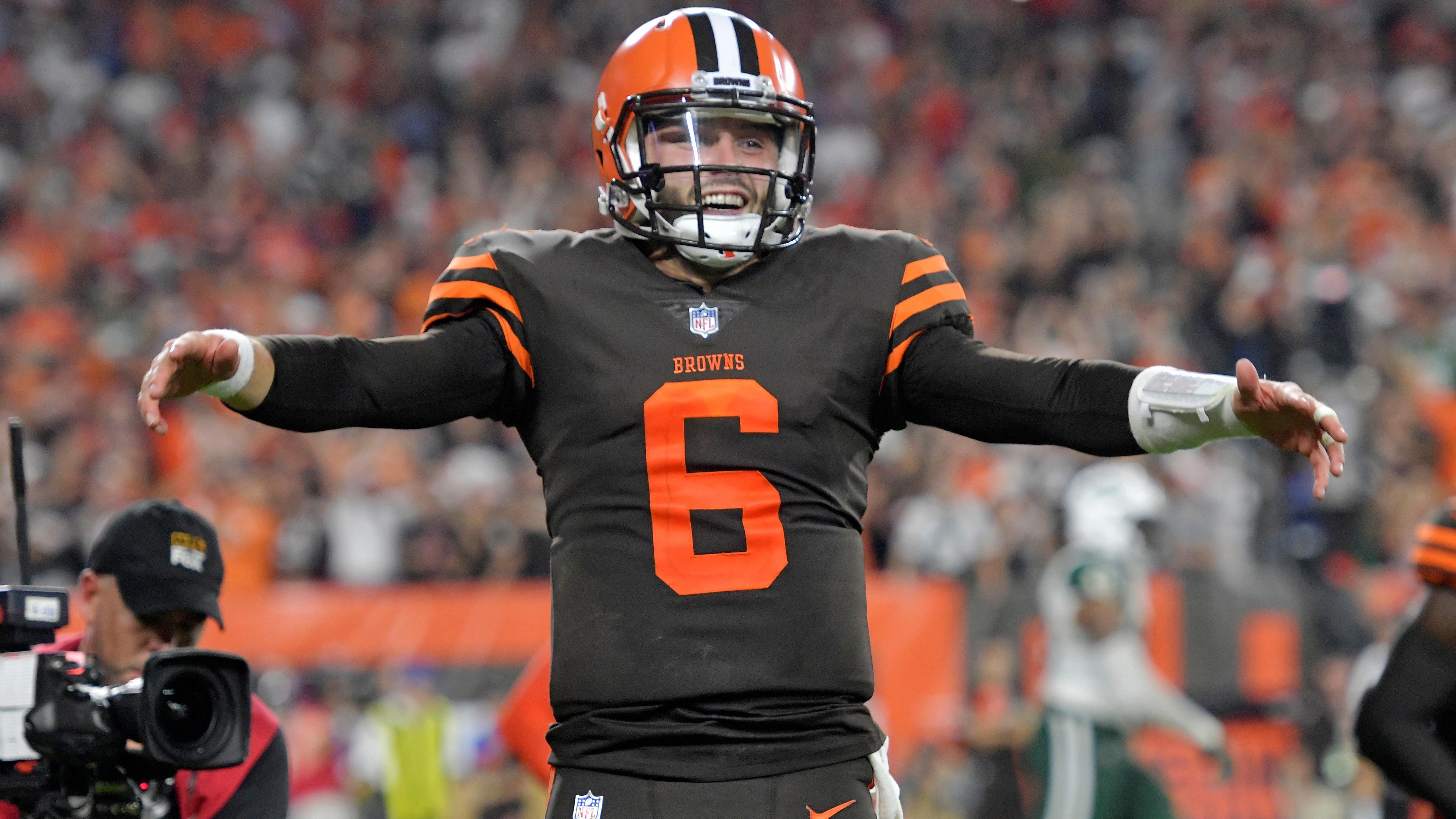 Baker Mayfield leads Browns to comeback win and cover over the Jets