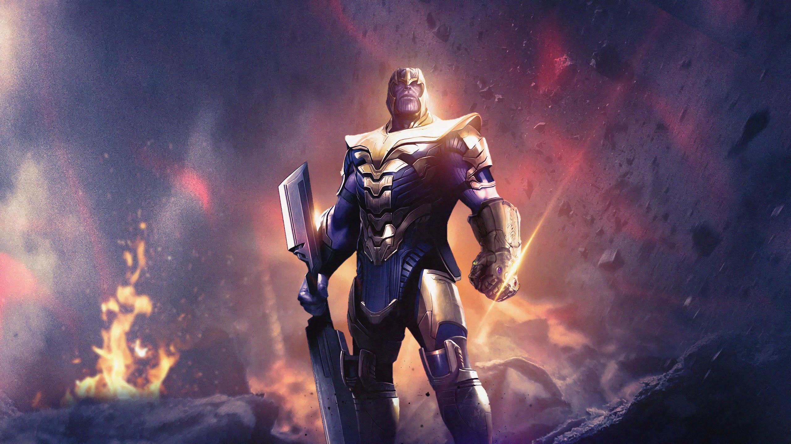 Avengers: Endgame, Thanos, Weapon, 4K, Wallpaper