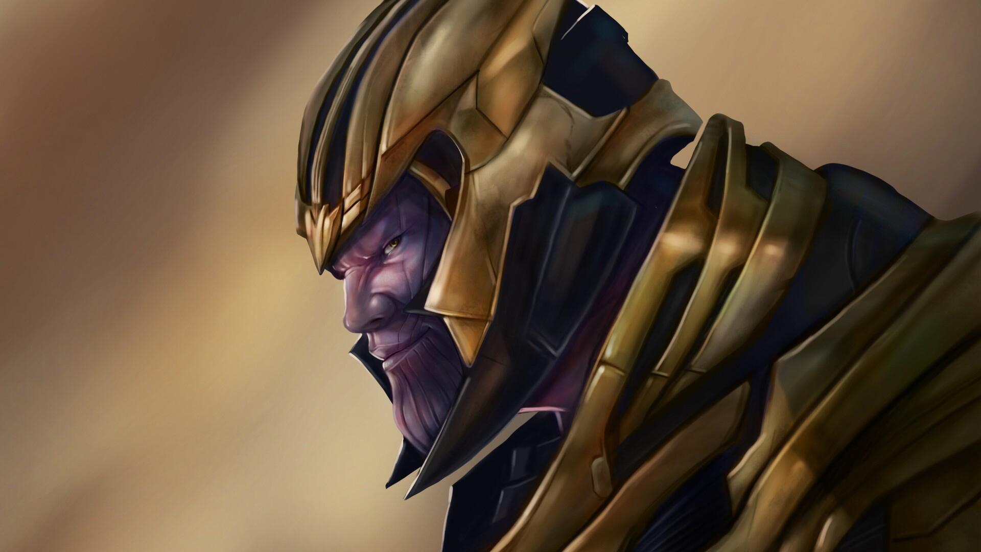 Thanos Avengers Endgame Art, HD Superheroes, 4k Wallpaper, Image