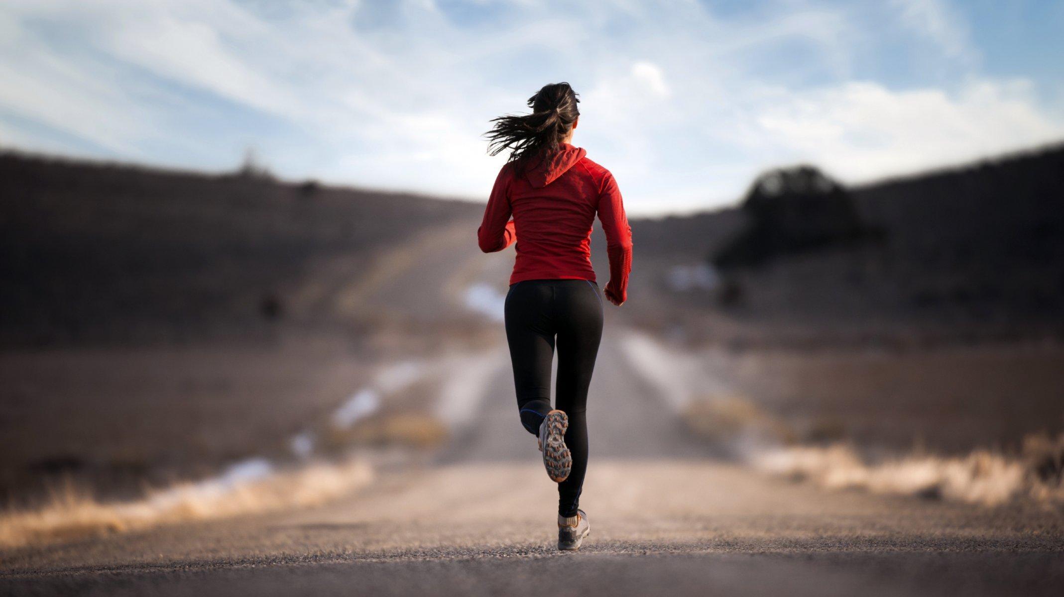 activity running girl road sports training HD wallpaper