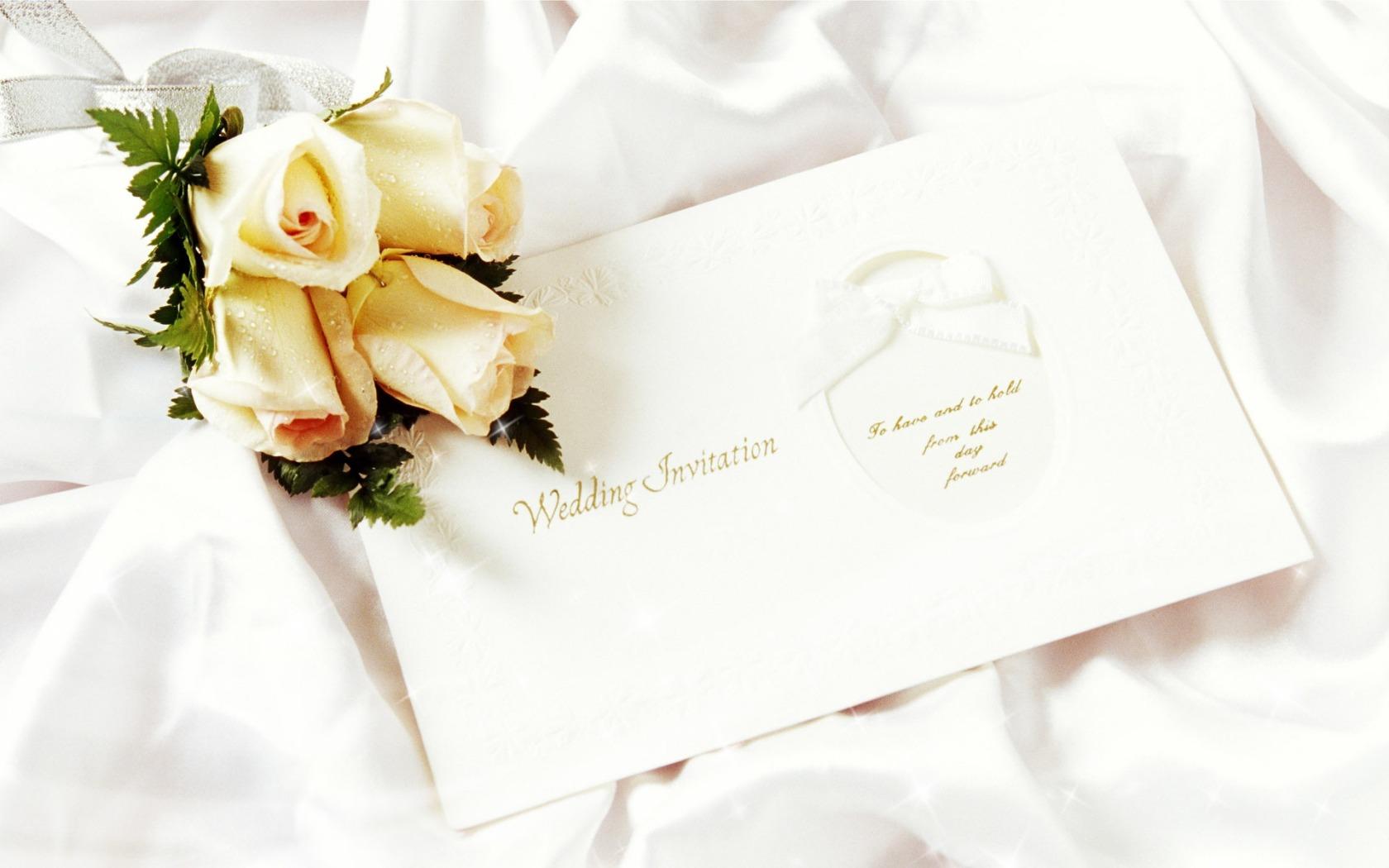 Wedding Invitation And Roses Widescreen Wallpaper. Wide Wallpaper.NET