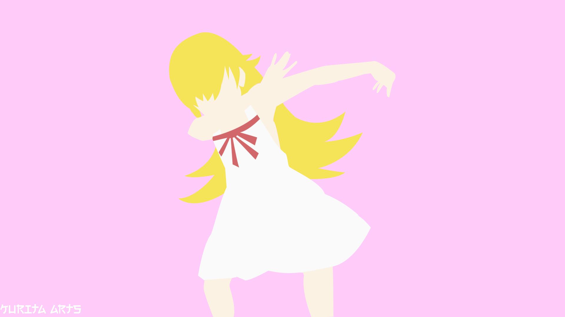 Shinobu Dabbing Minimalist Wallpaper (1920x1080)