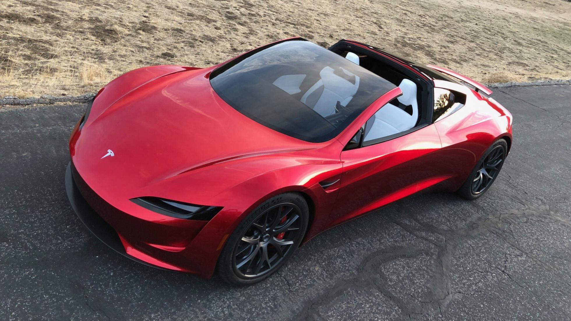 Tesla Roadster 2012 оранжевая