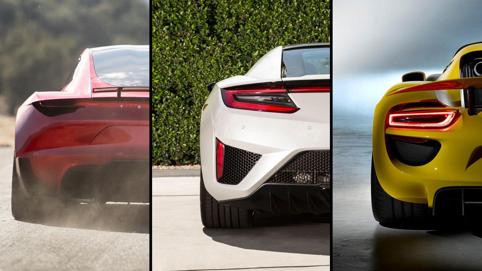 By the numbers: Tesla Roadster vs. Acura NSX vs. Porsche 918 Spyder