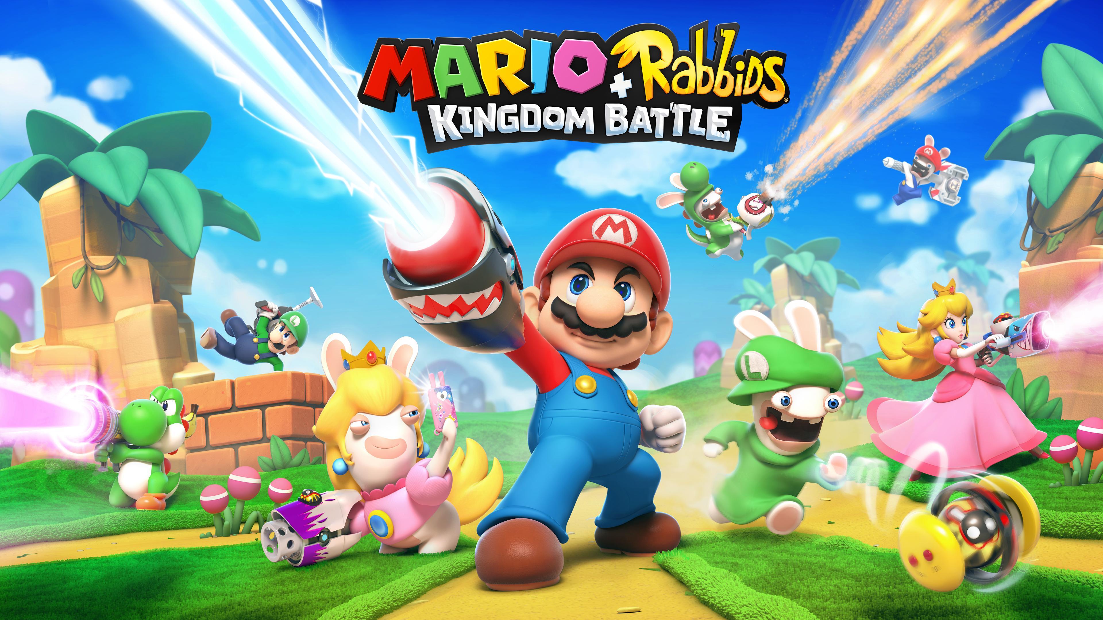 Wallpaper Mario + Rabbids Kingdom Battle, Nintendo Switch, 4K, Games