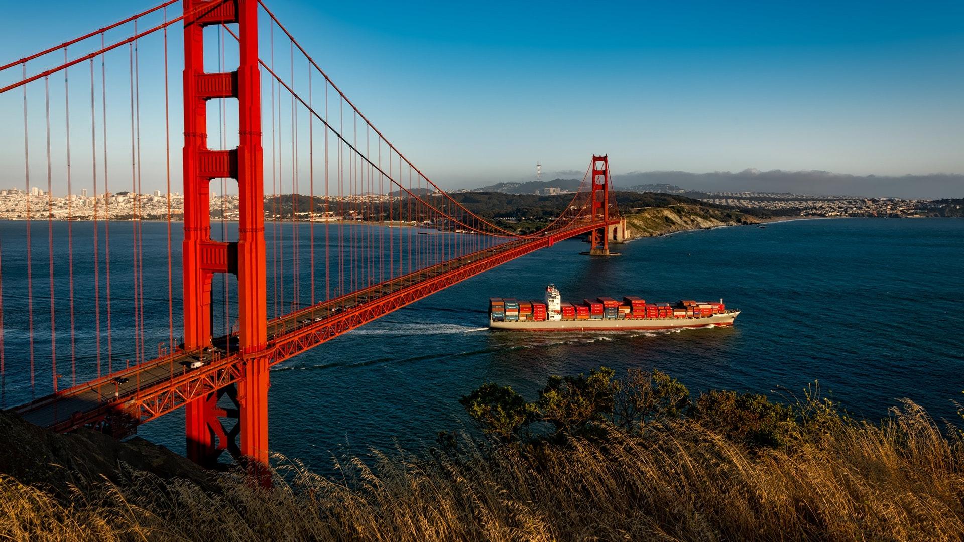Golden Gate Bridge Suspension San Francisco California 1920X1080