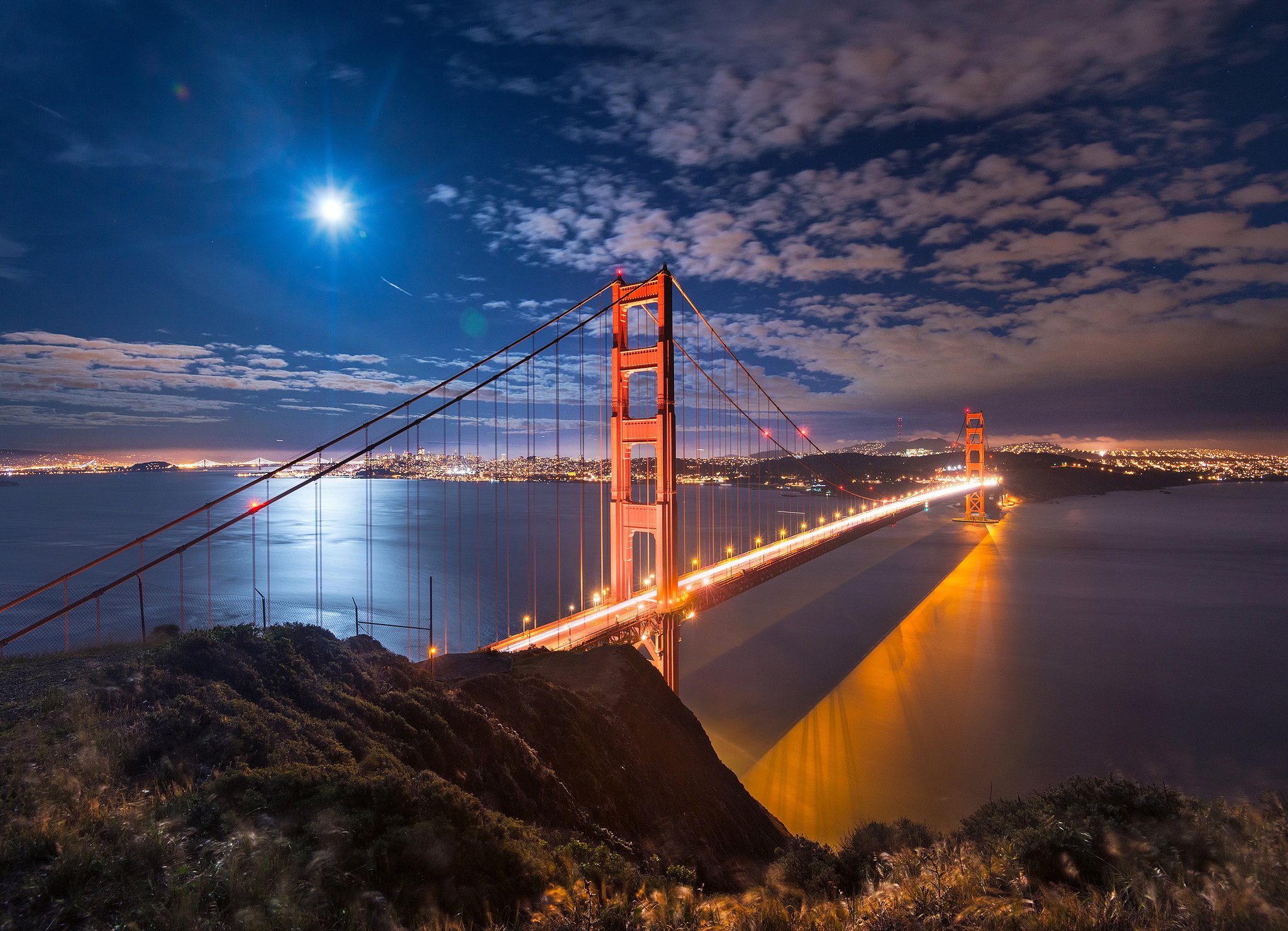 Wallpaper Golden Gate bridge, USA, California, city, San Francisco
