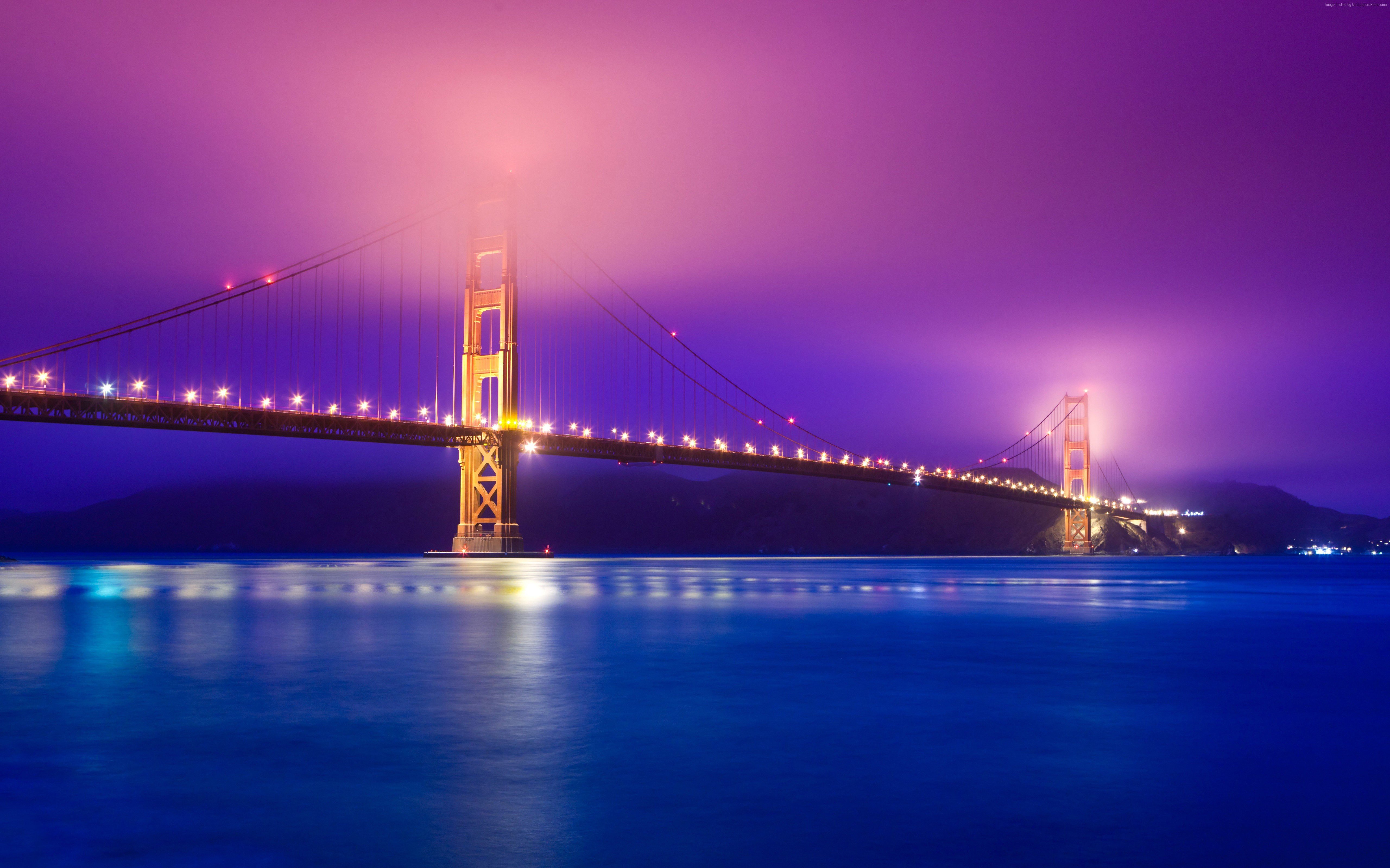 Golden Gate Bridge Evening San Francisco Wallpapers Wallpaper Cave