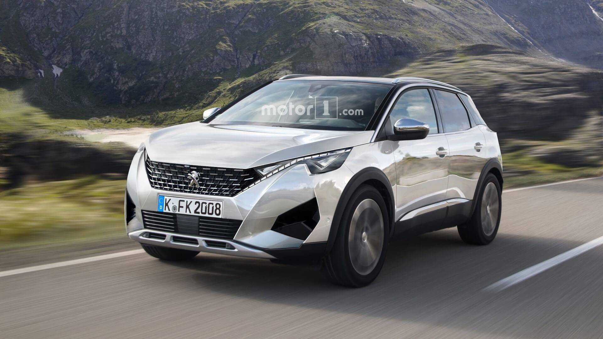 Next Generation Peugeot 2008 Rendered With 3008 Cues