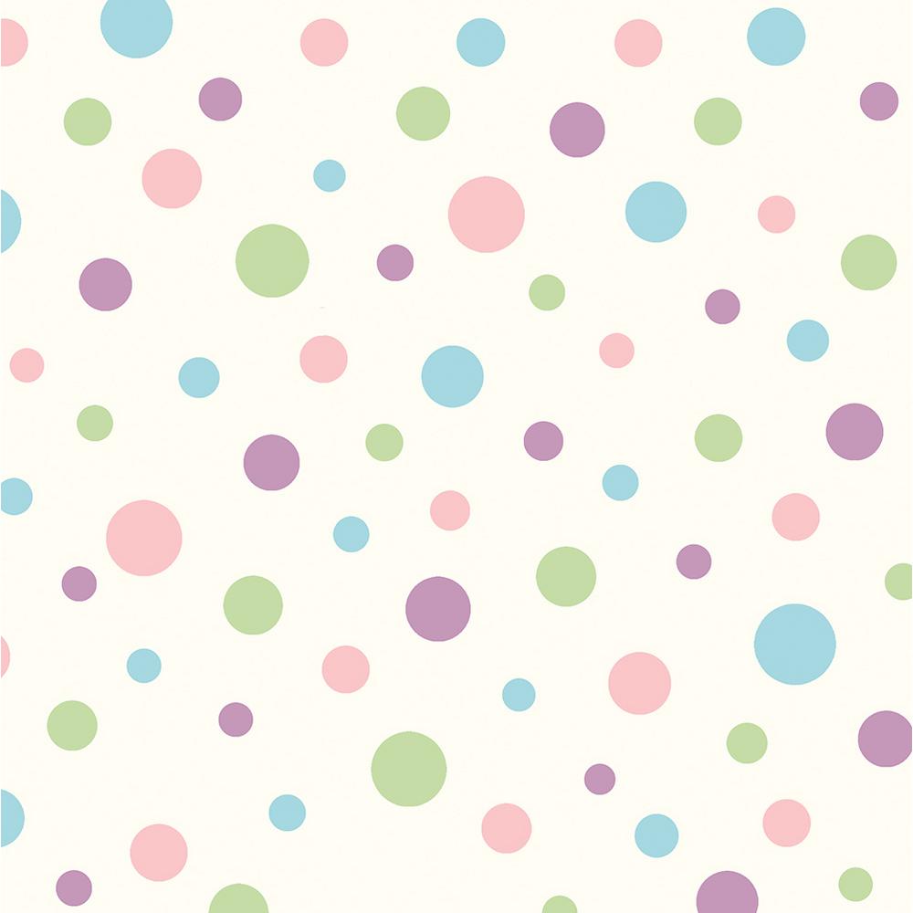 Chesapeake Dotty Pink Polka Dot Toss Wallpaper Sample BBC95632SAM
