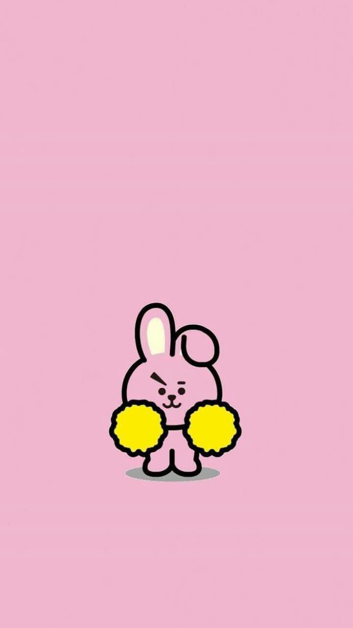 Pink Cooky BT21 Wallpaper for Phone and HD Desktop Background