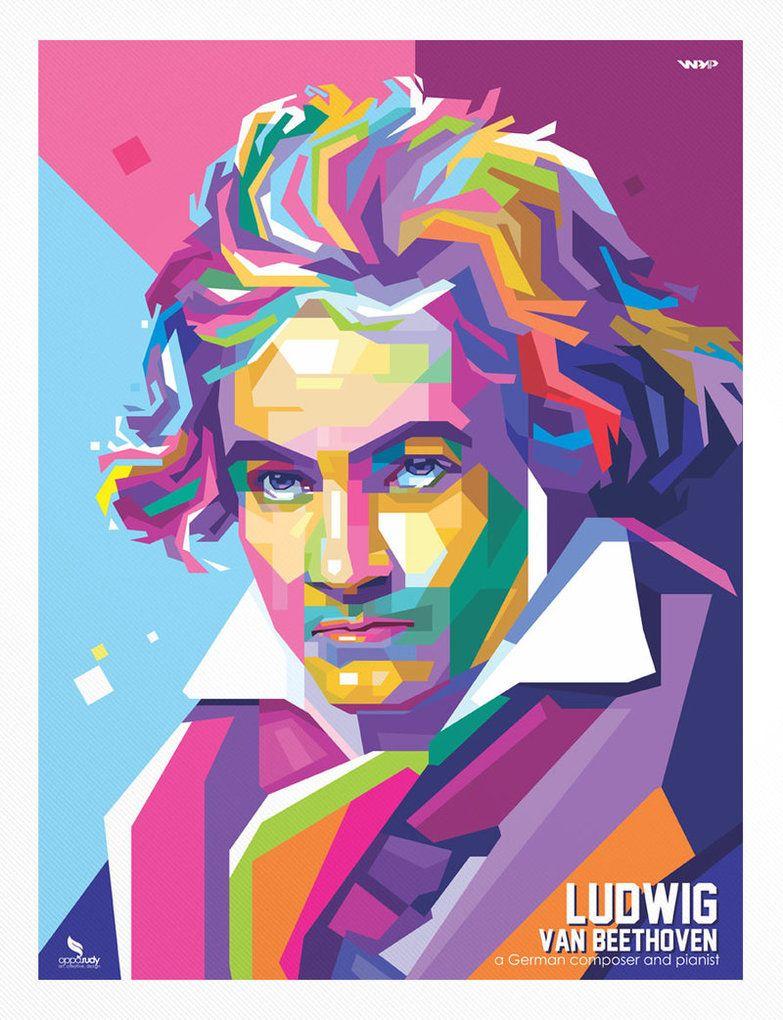 Ludwig Van Beethoven WPAP by. opparudy #wpap #iloustration