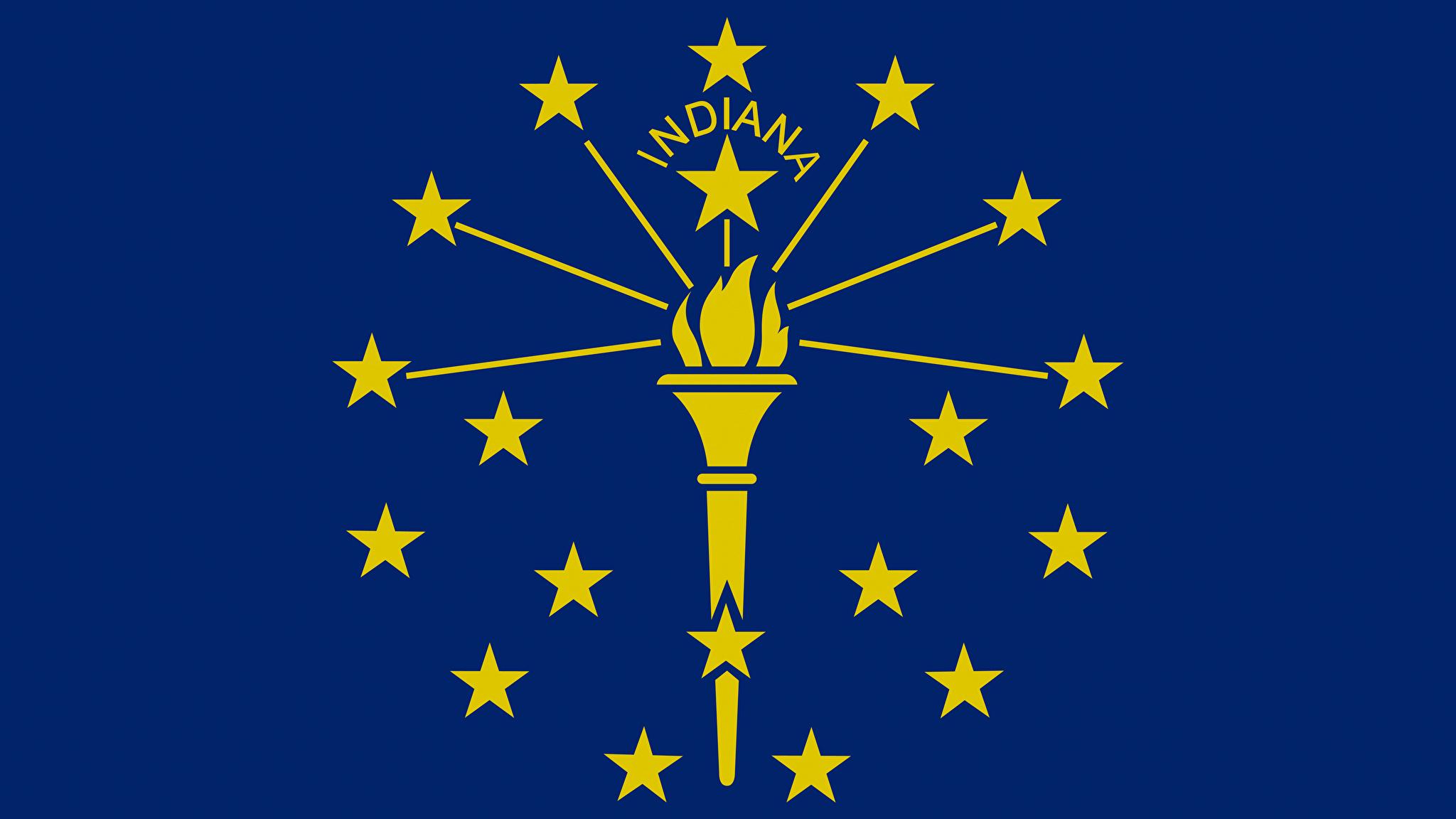 Wallpaper USA Indiana Flag 2048x1152
